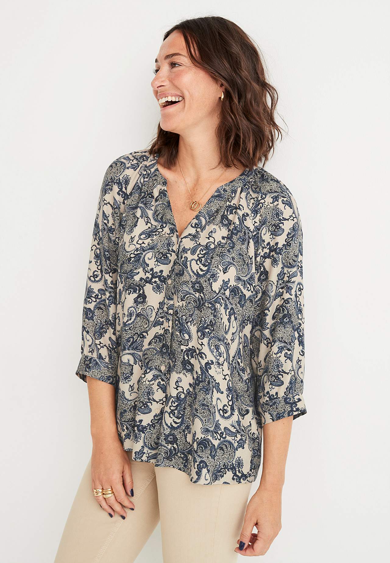 Blus med 3/4-ärmar Michelle