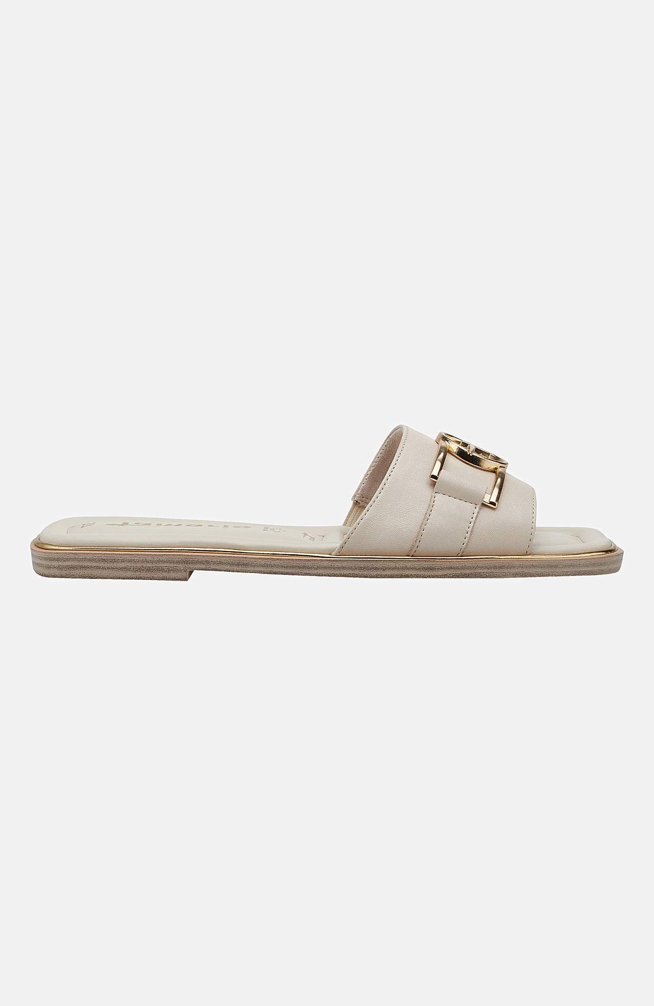 Slip in-sandal i skinn