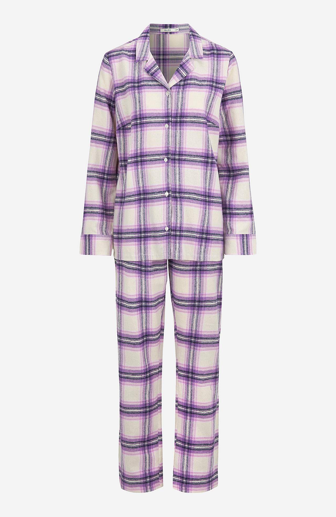Rutig pyjamas i flanell Felicia