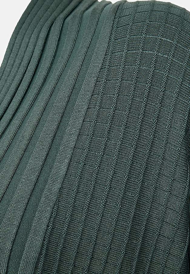 Lång, ribbad cardigan