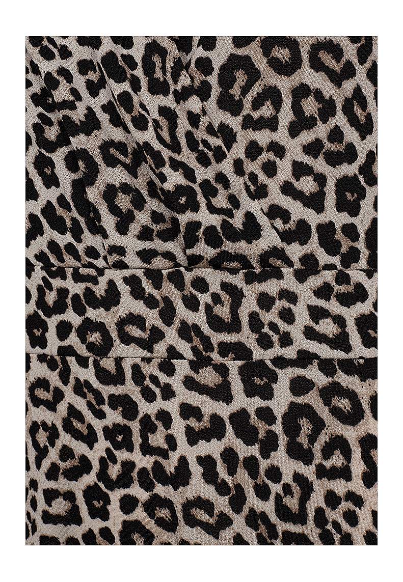 Leopardmönstrad trikåklänning Yrsa 