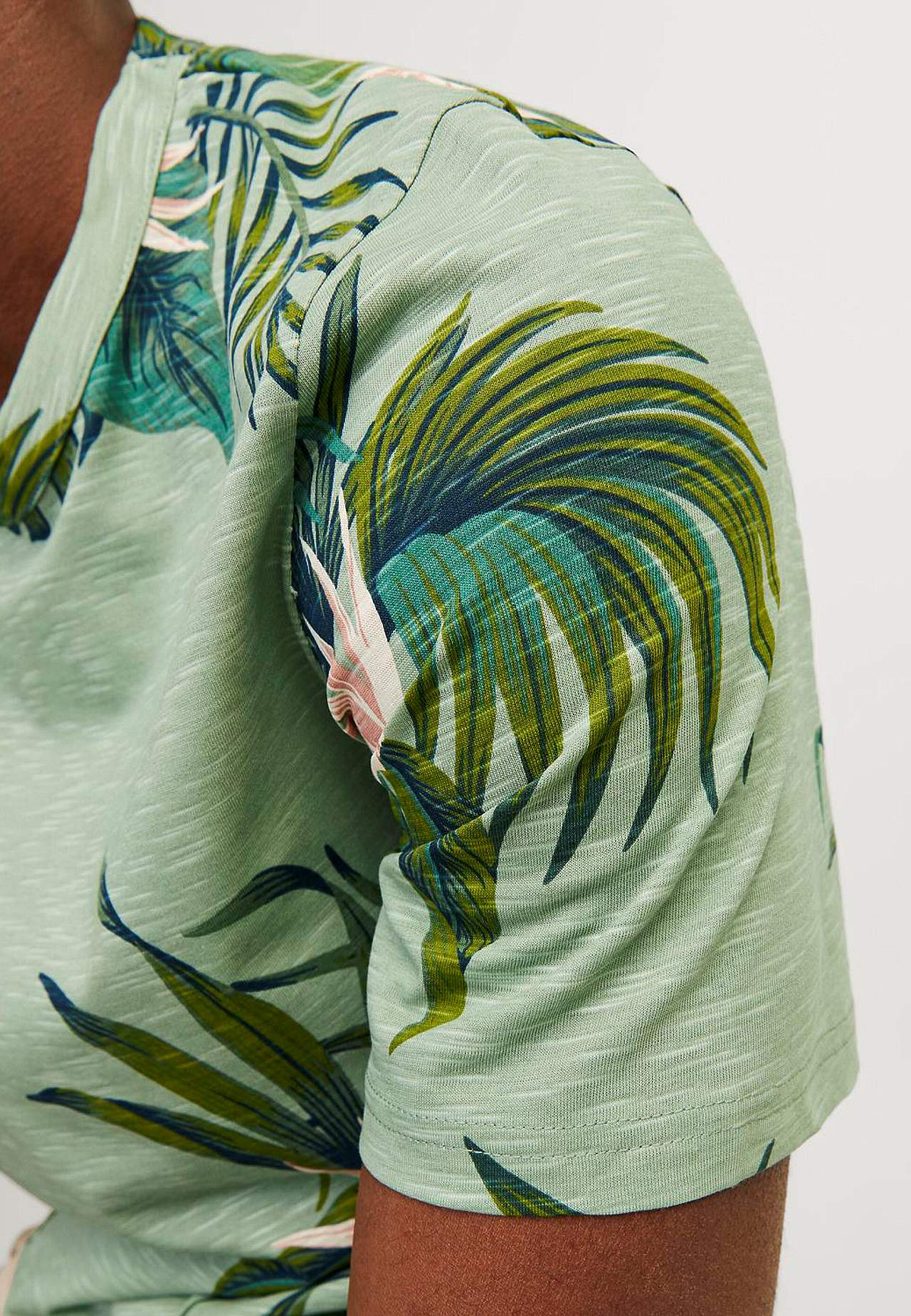 Bladmönstrad t-shirt La Palma