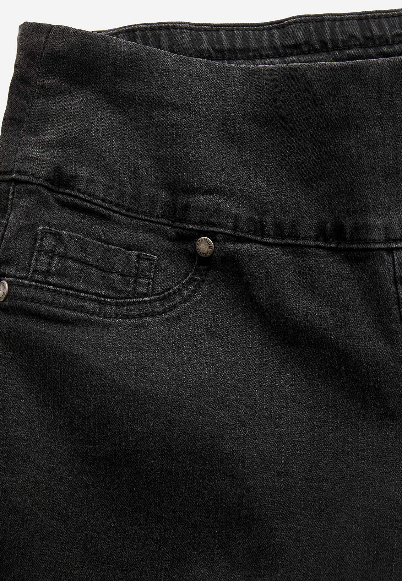 Stretchiga jeggings med hög resårmidja