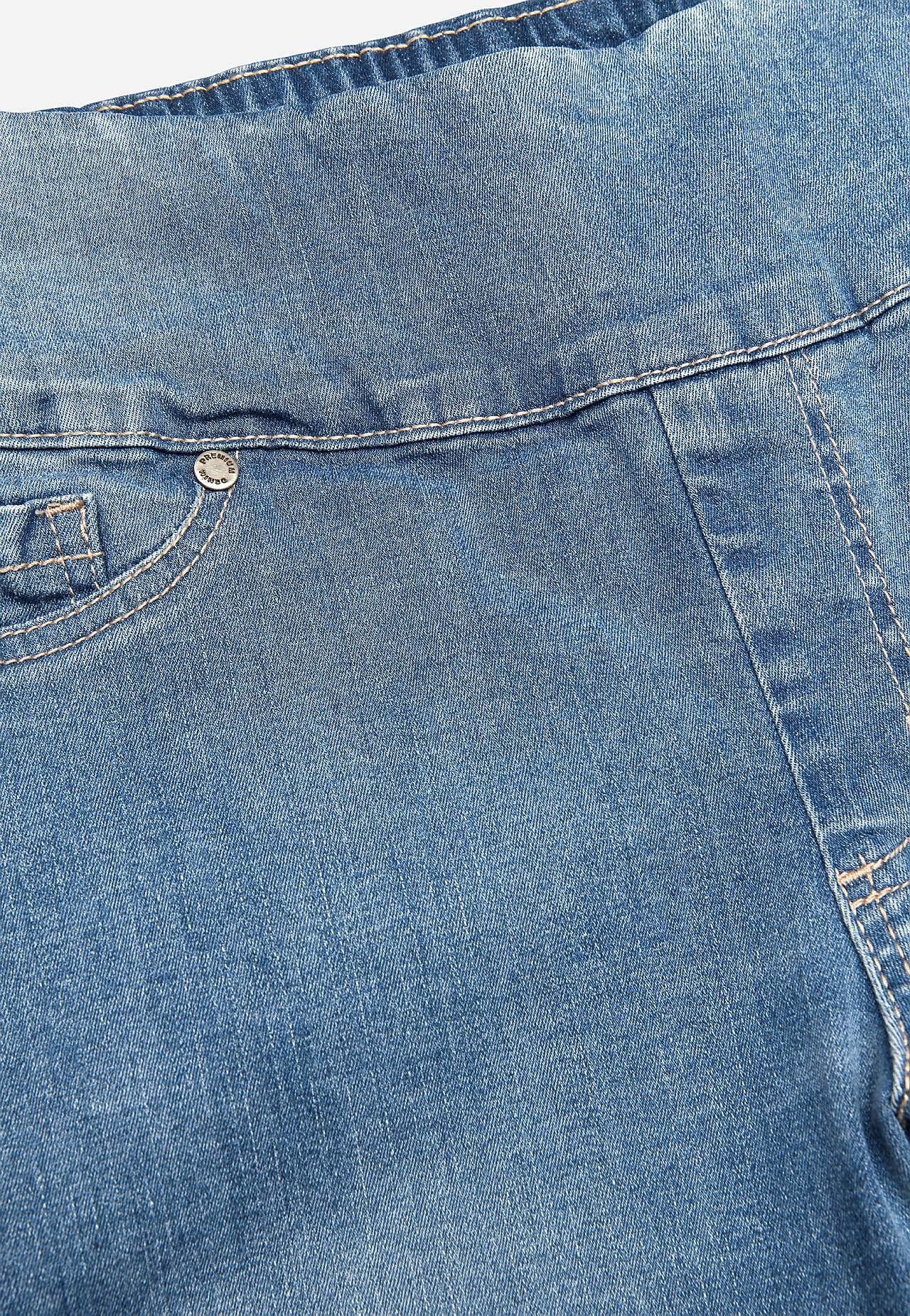 Stretchiga jeggings med hög resårmidja Elin