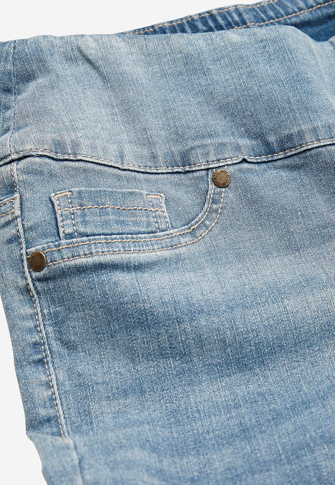 Stretchiga jeggings med hög resårmidja