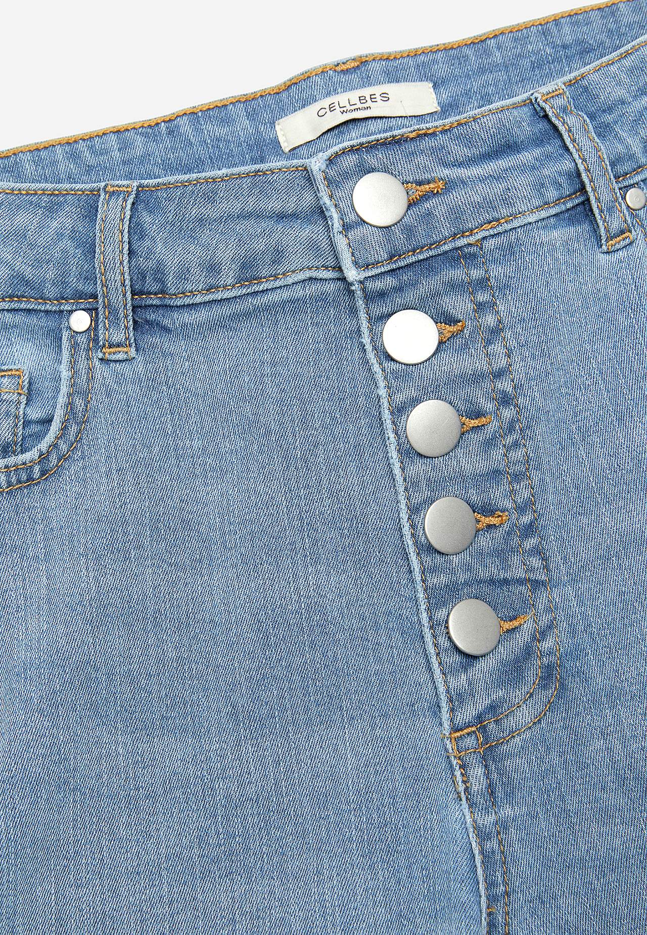 Stretchjeans med hög midja