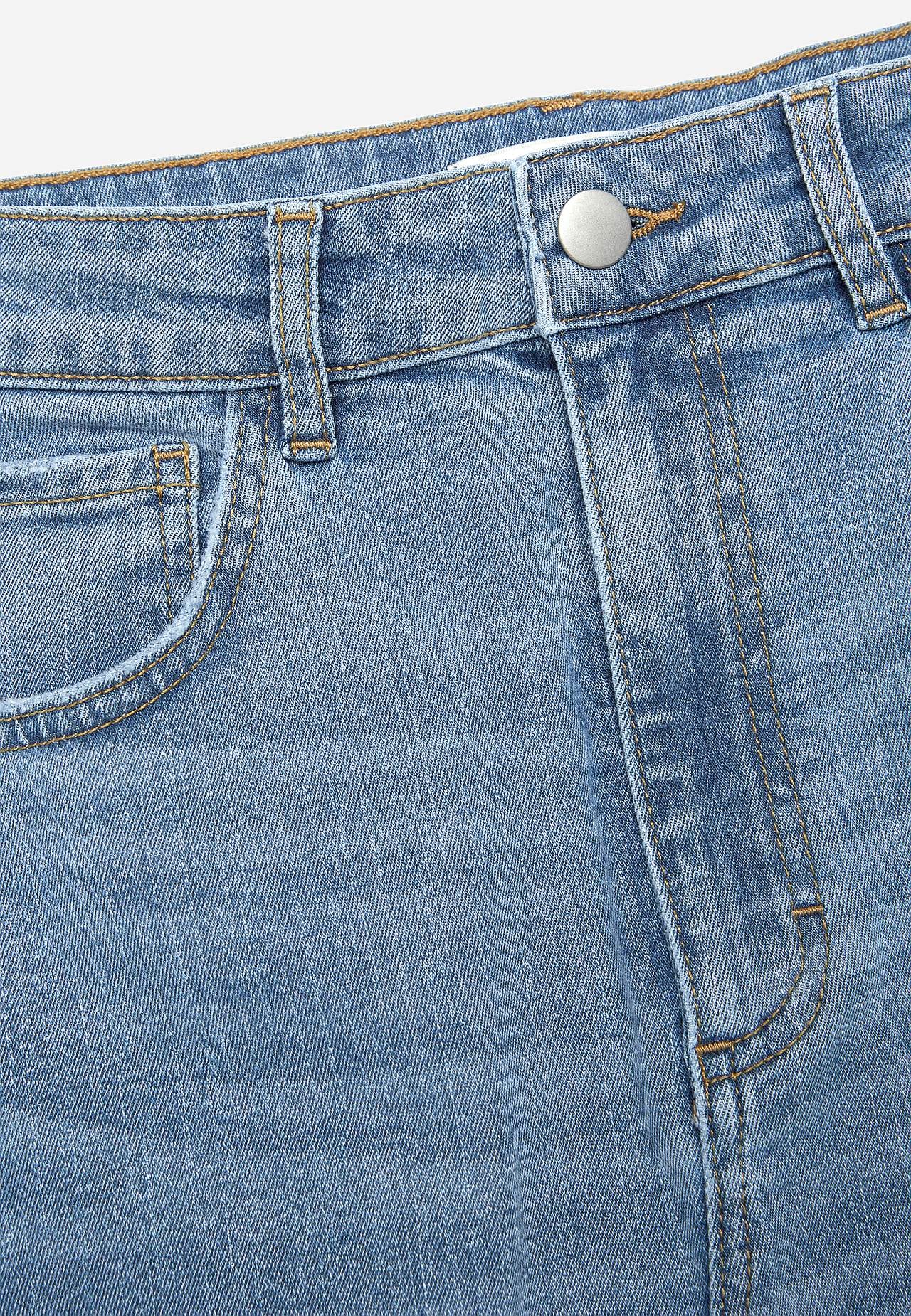 Jeanskjol med slits fram