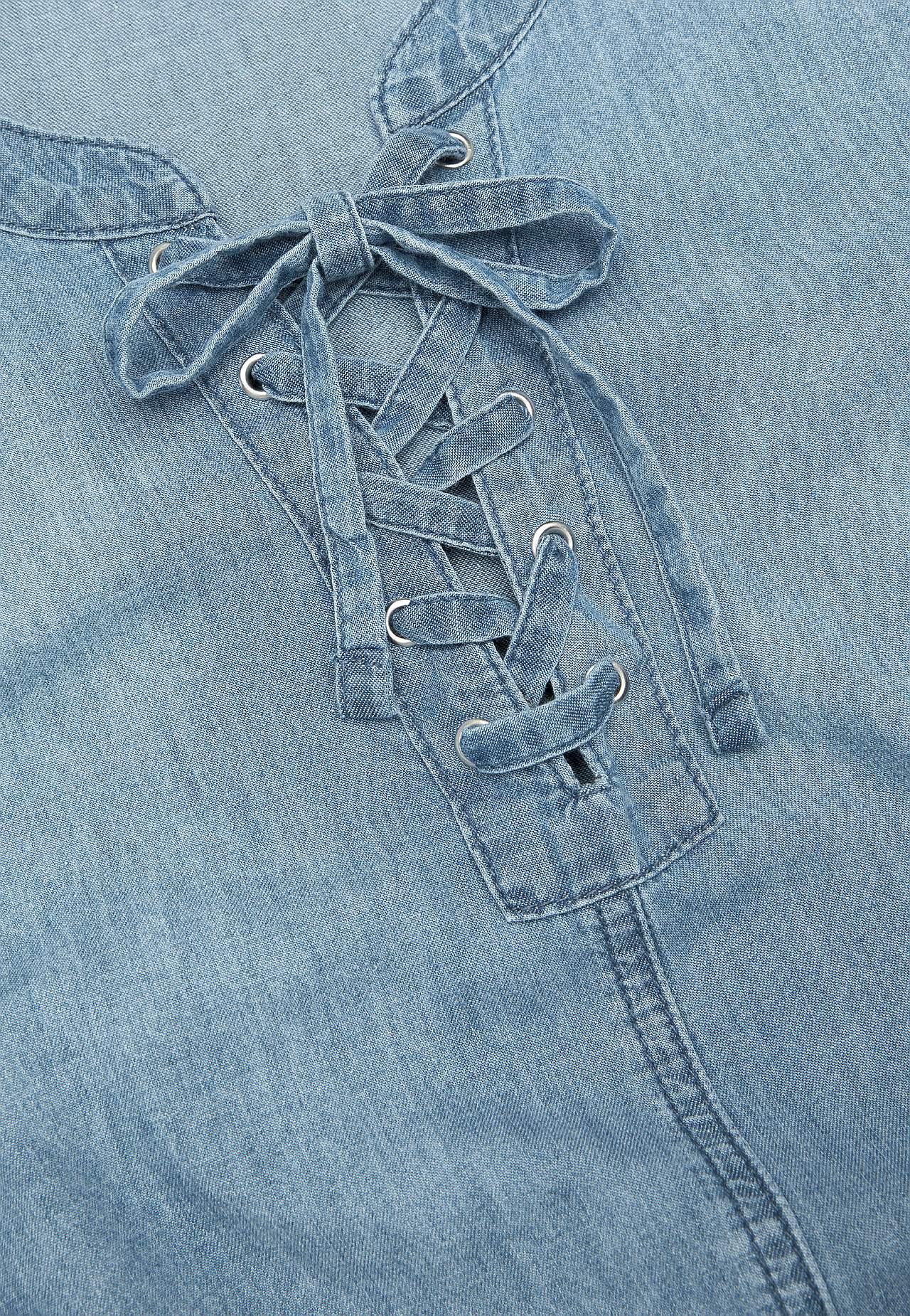 Denimtunika med snörning Ella