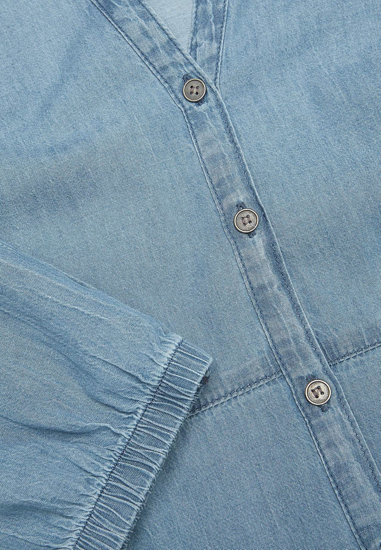 Jeansklänning med volang