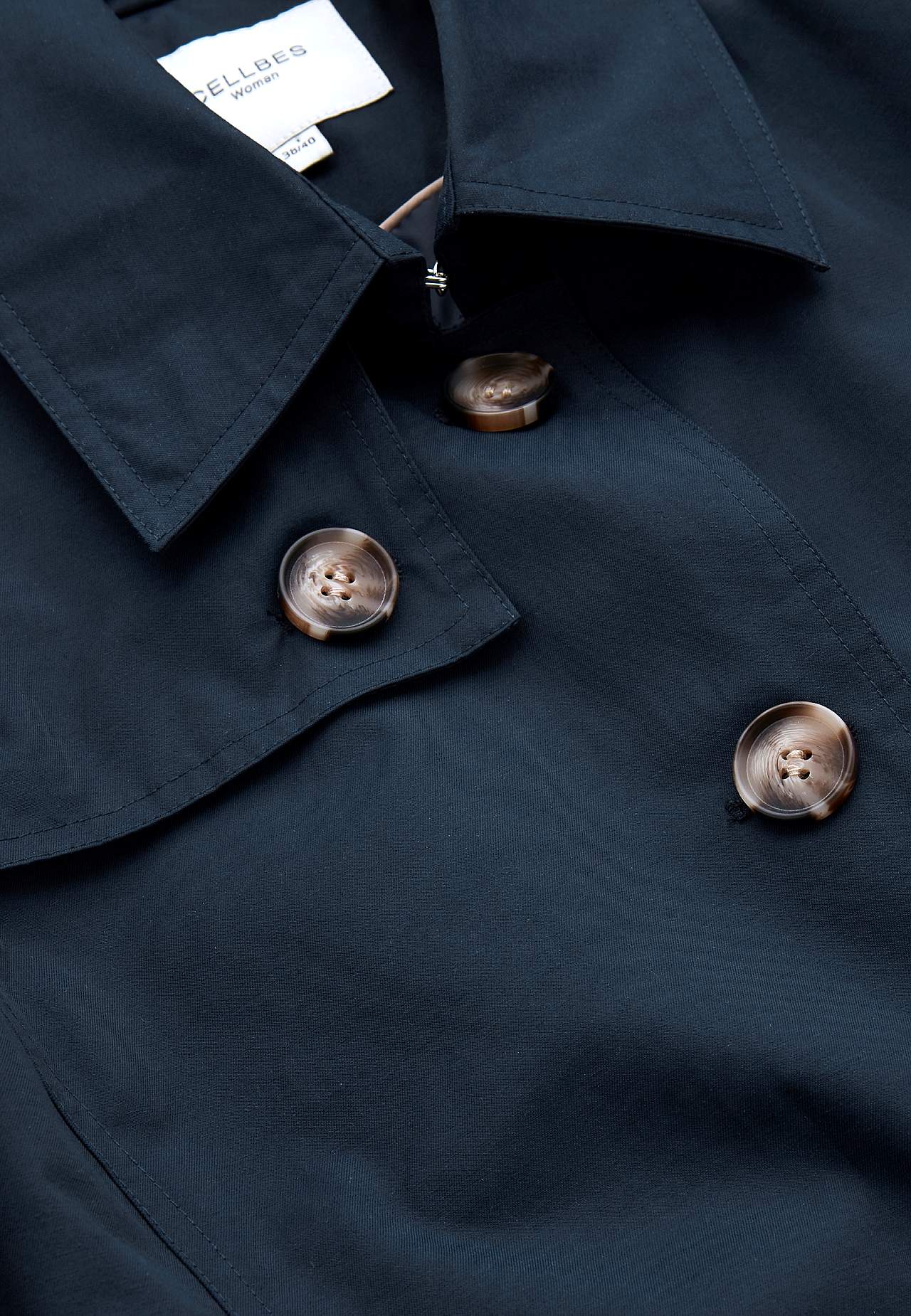 Enkelknäppt trenchcoat