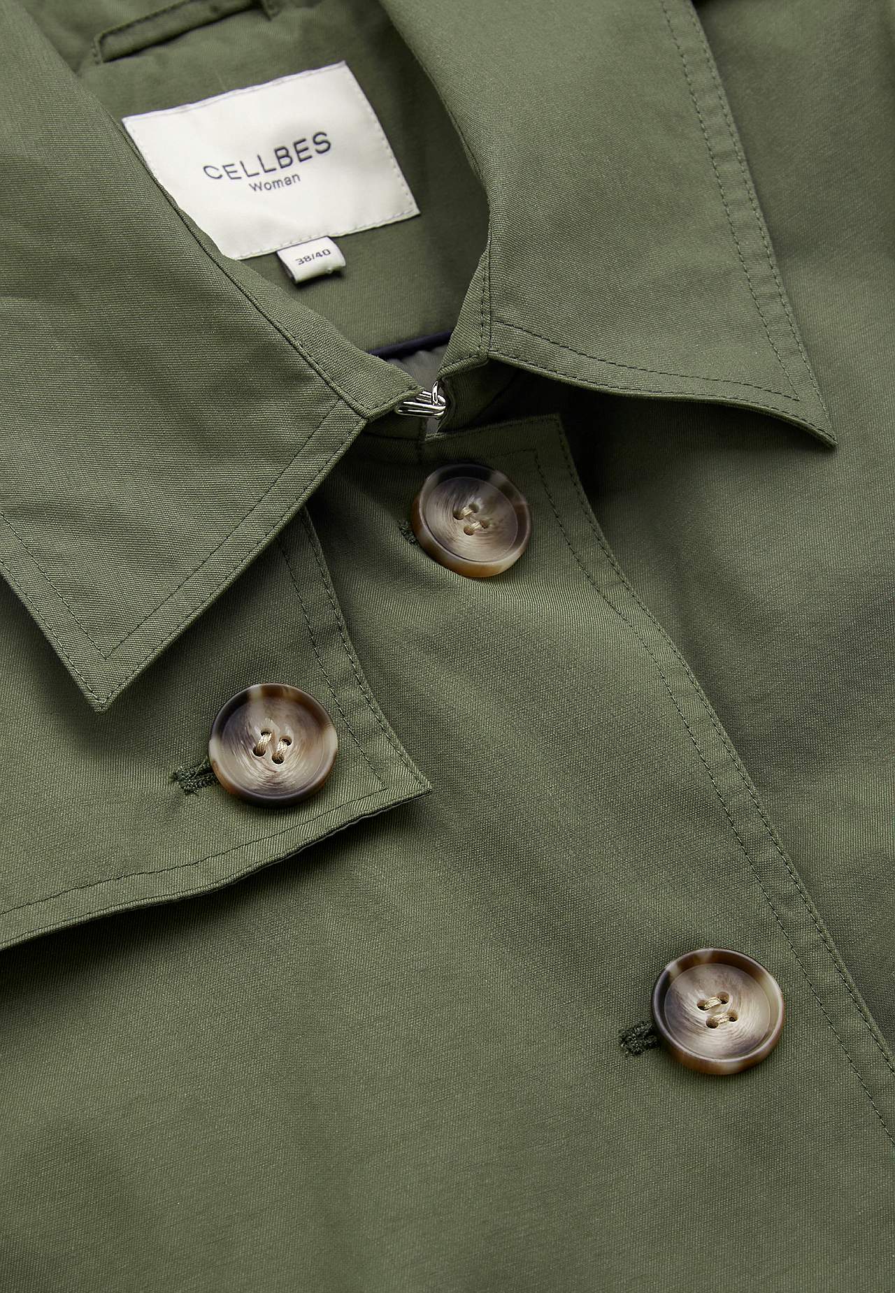 Enkelknäppt trenchcoat