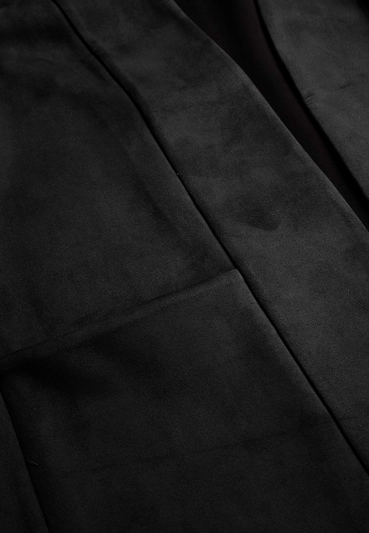 Trikåkavaj med mocka-look