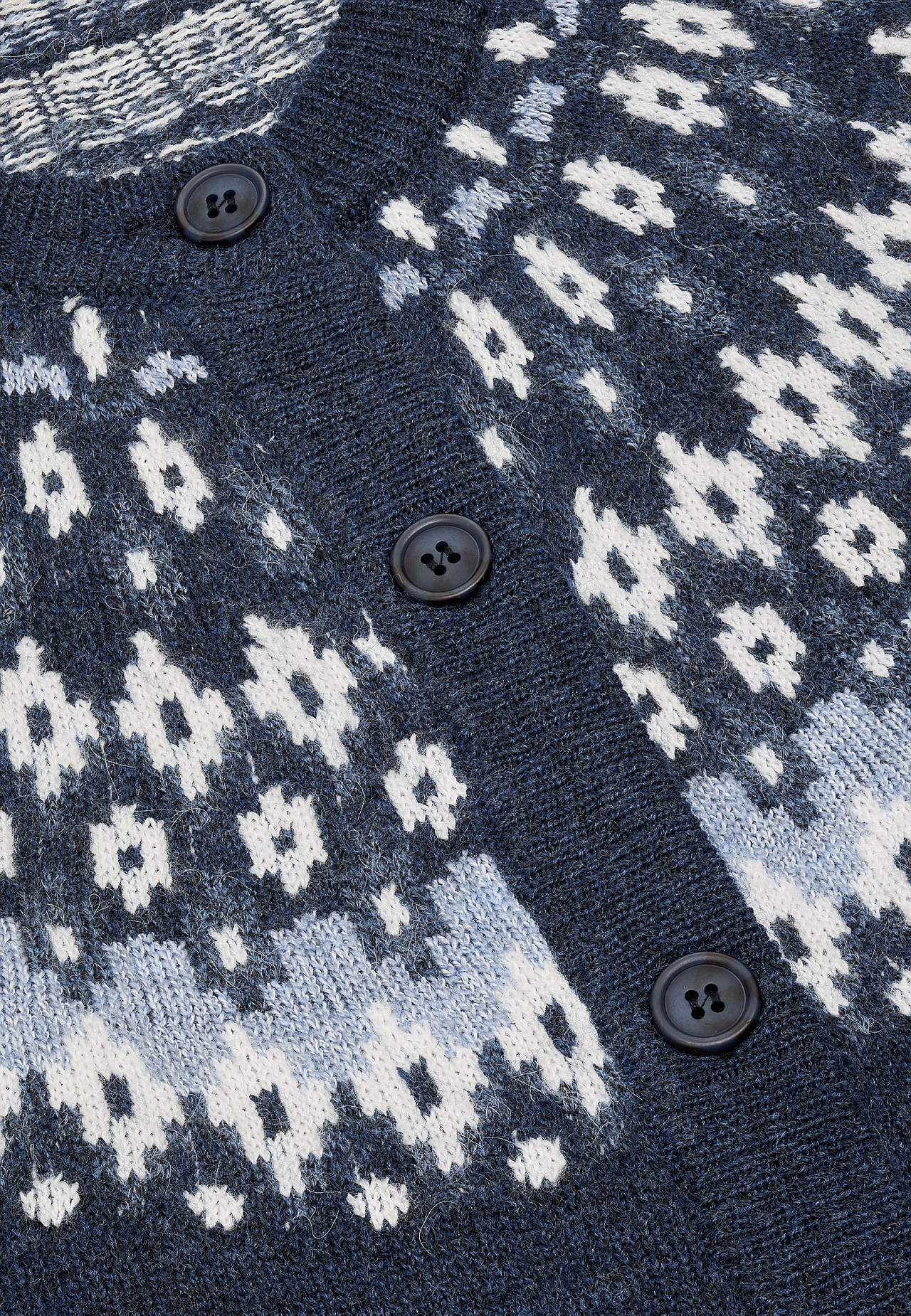 Jacquardmönstrad cardigan