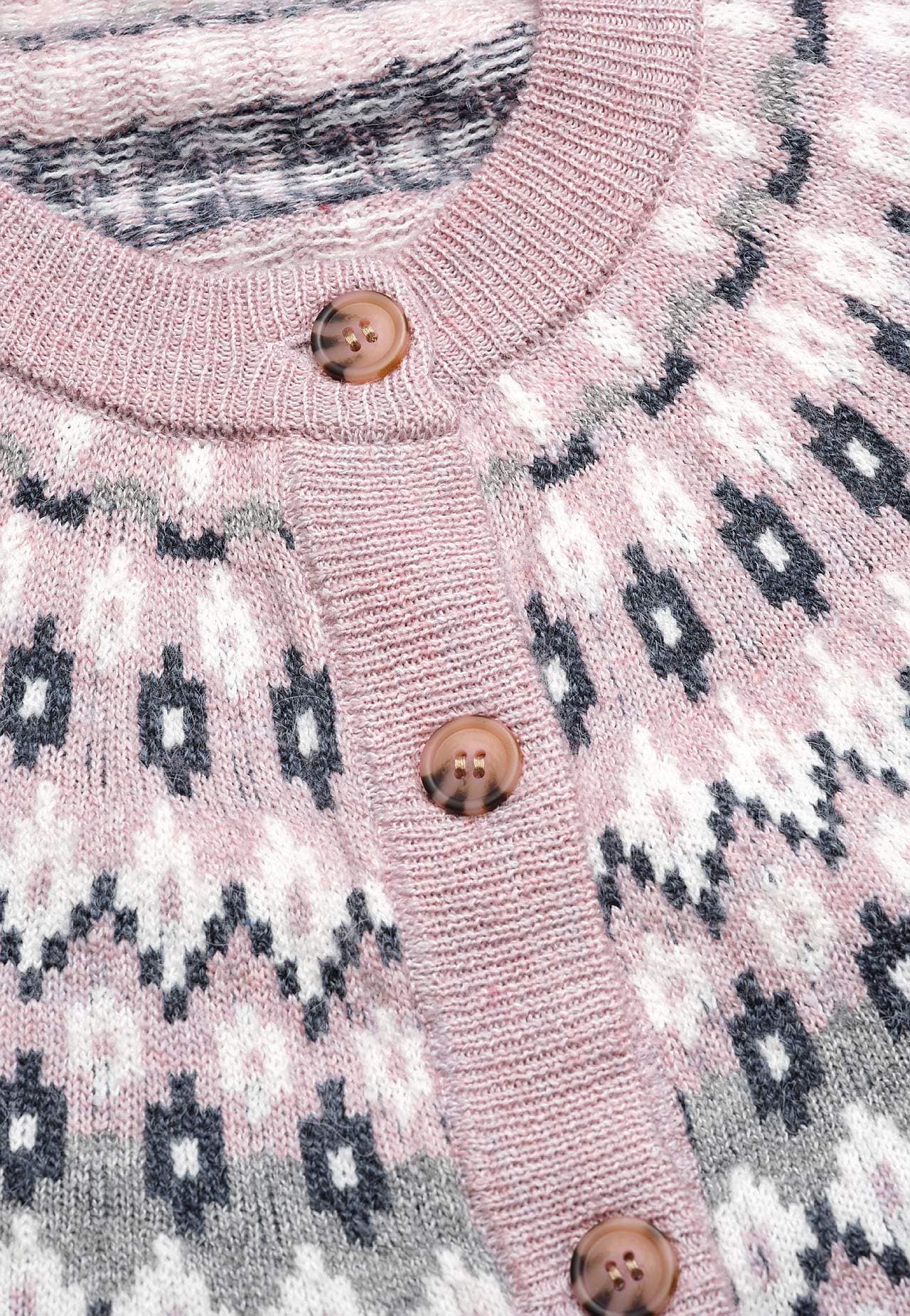 Jacquardmönstrad cardigan