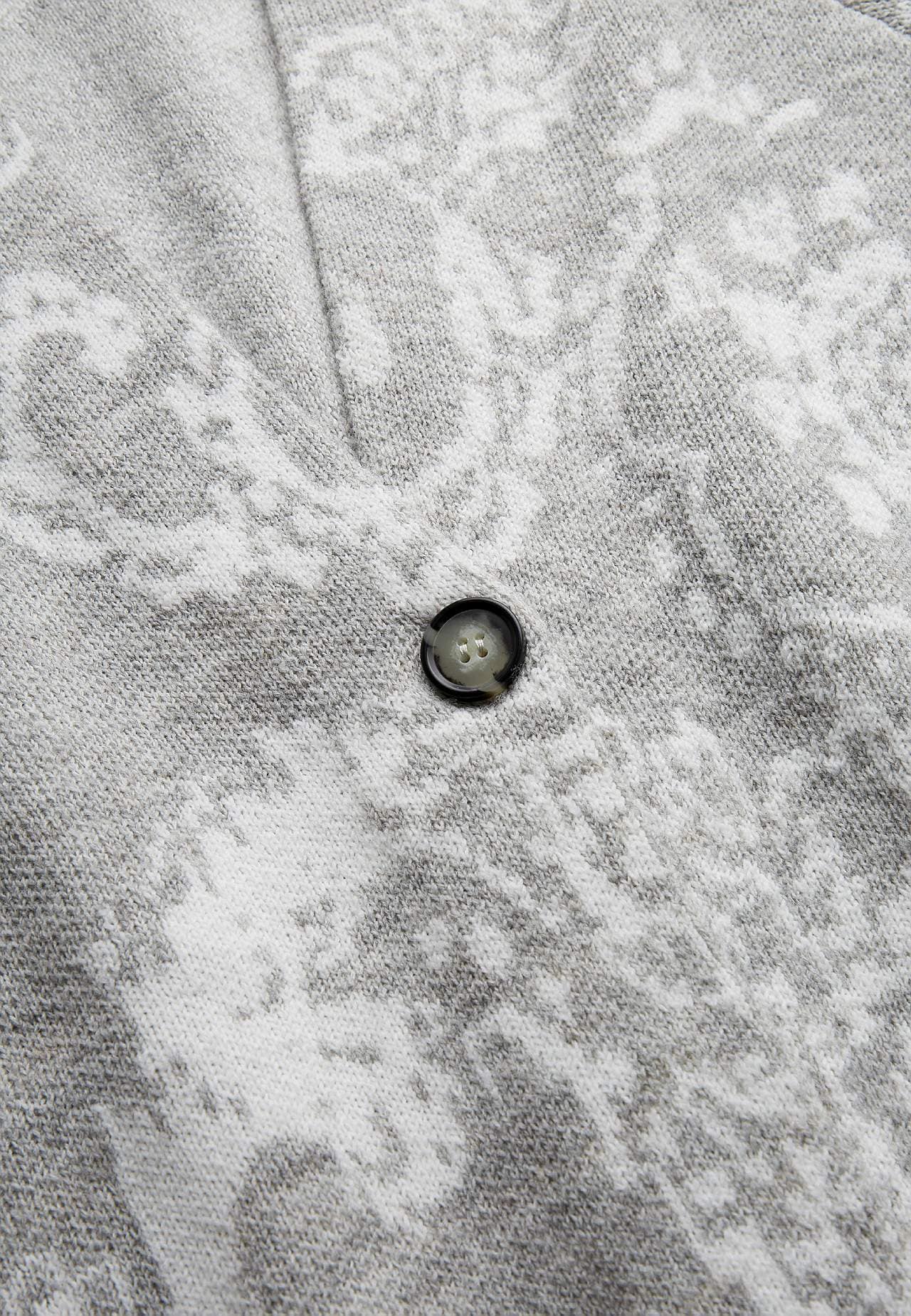 Jacquardstickad cardigan
