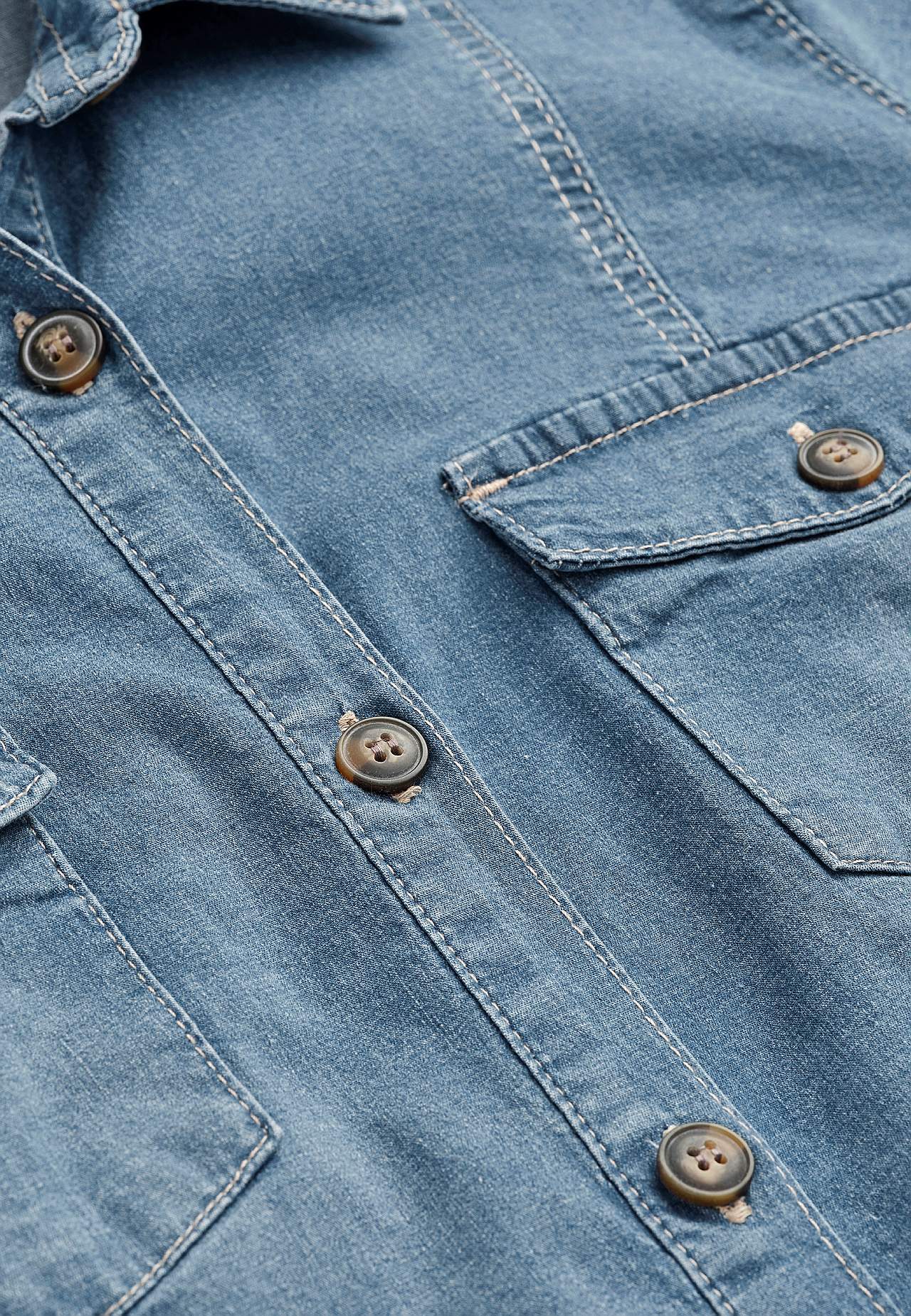 Stretchig jeansklänning