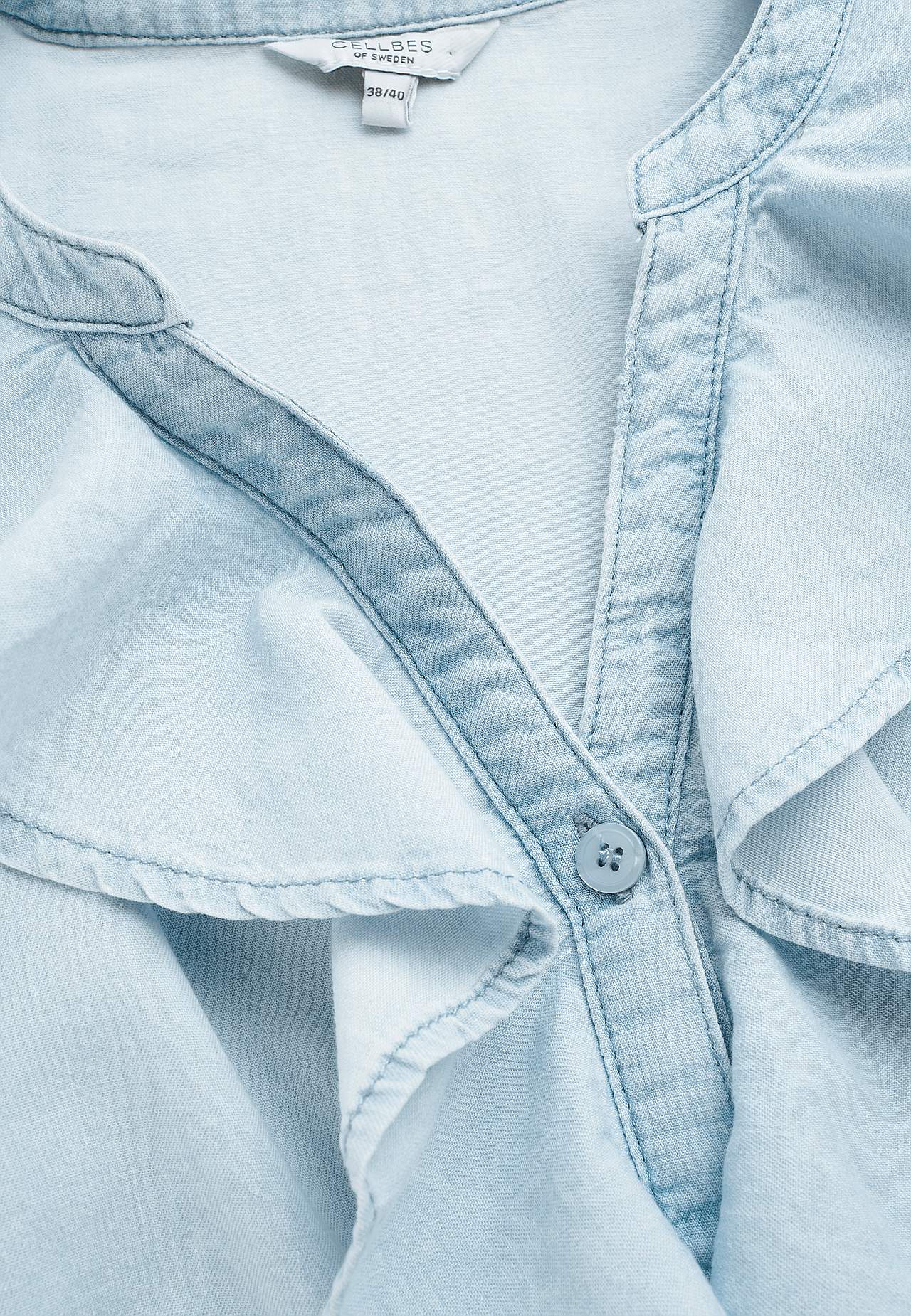 Volangblus i denim