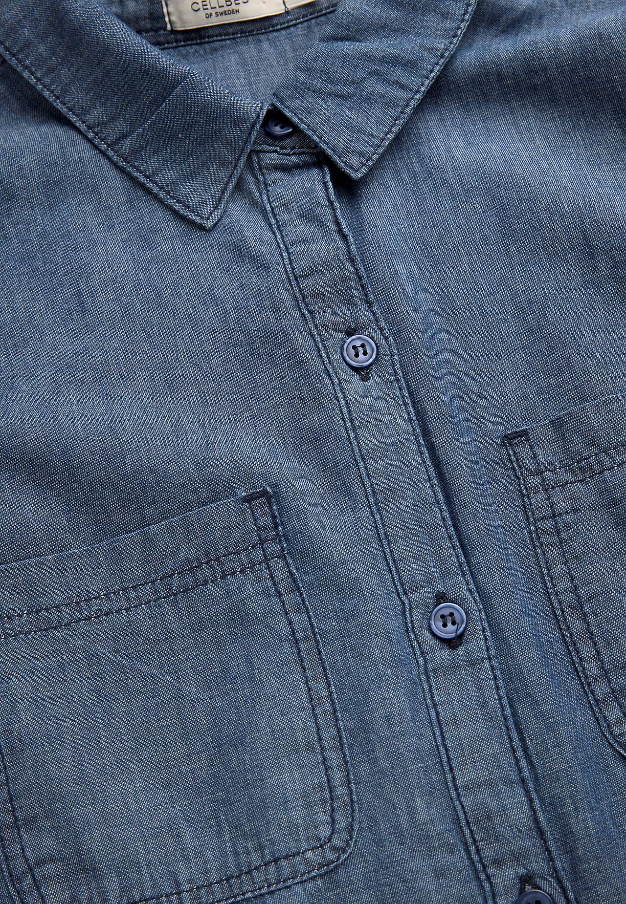 Jeansklänning med sidofickor