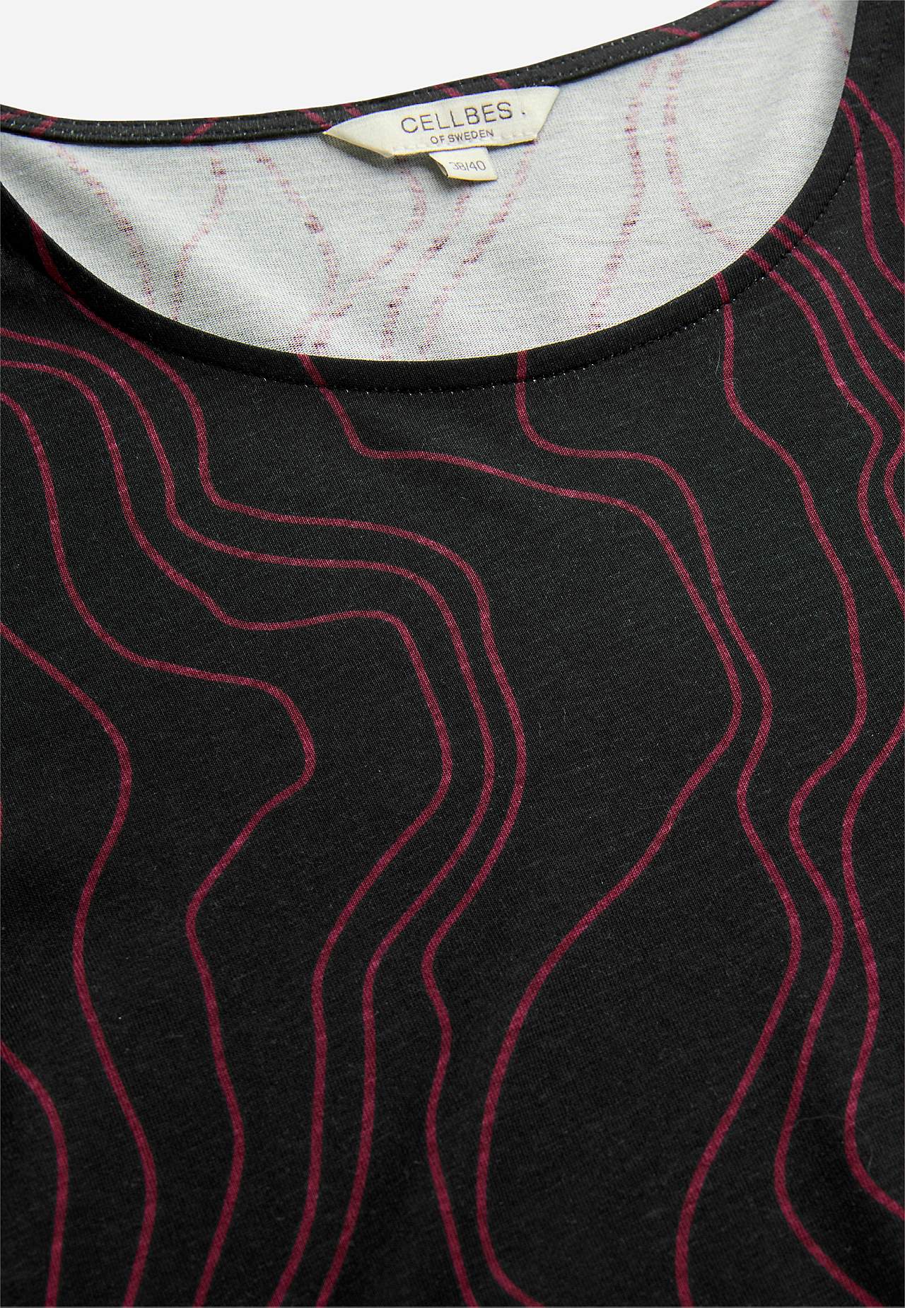 Mönstrad trikåtunika med fickor