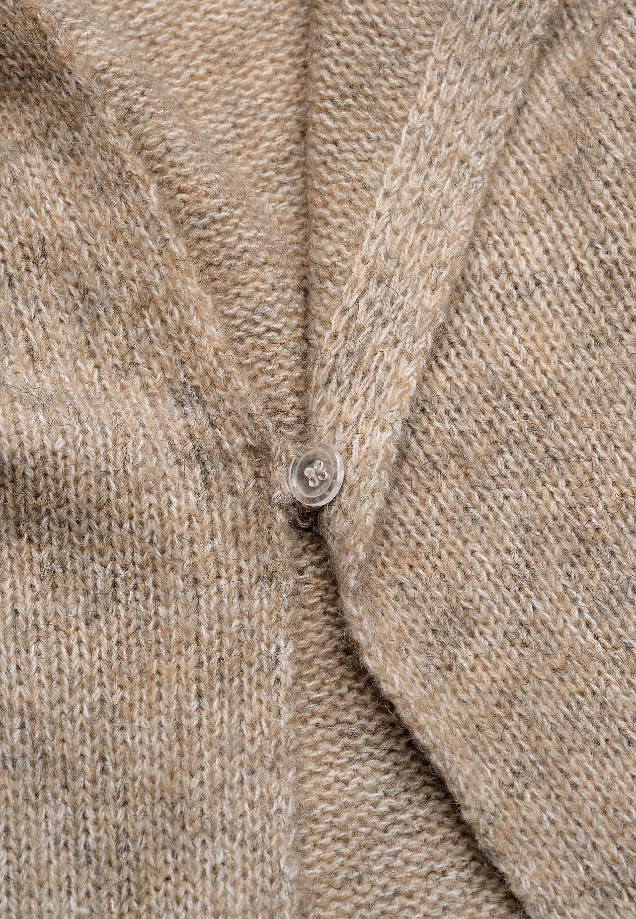 Stickad, lång cardigan
