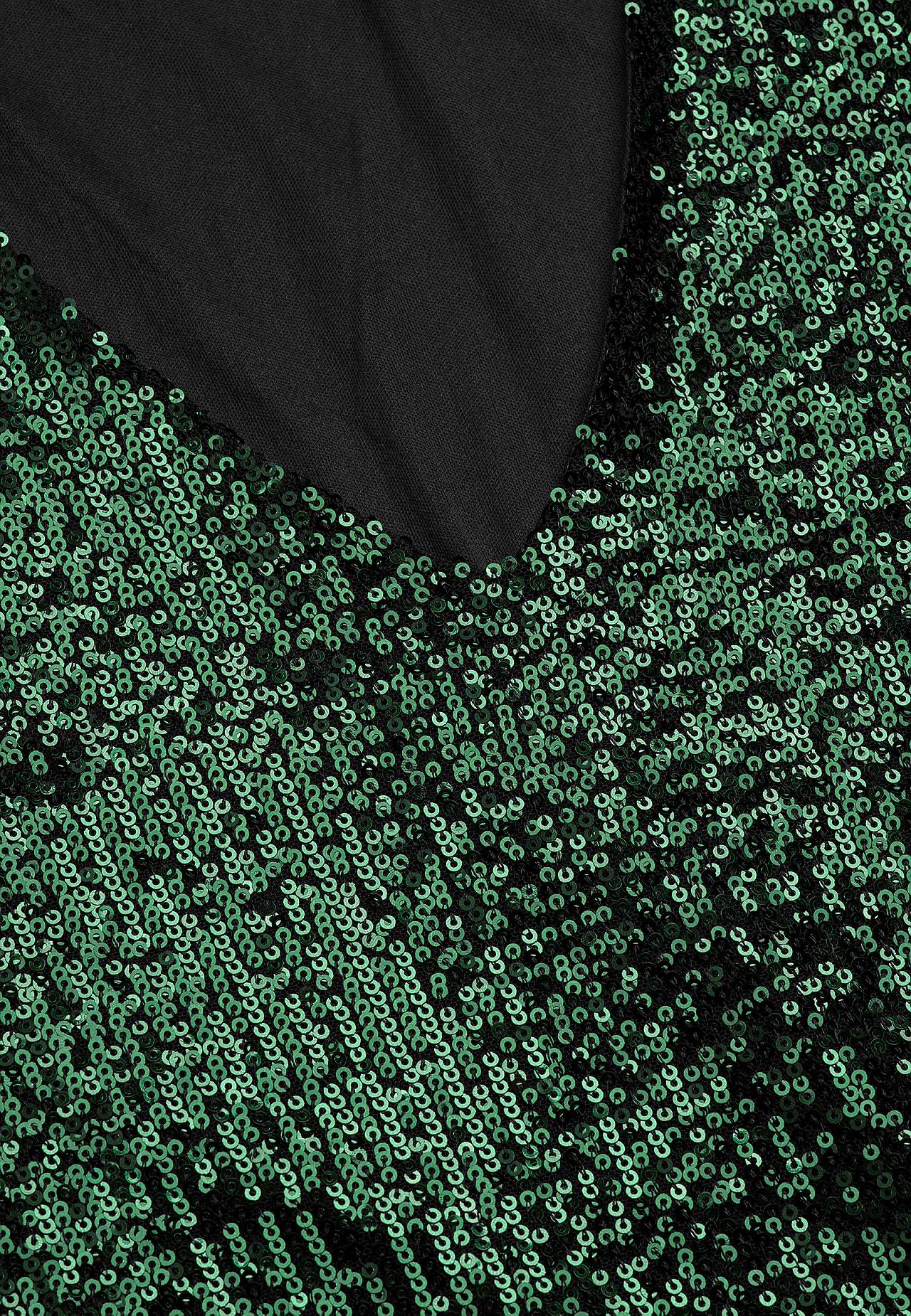 V-ringad paljettklänning