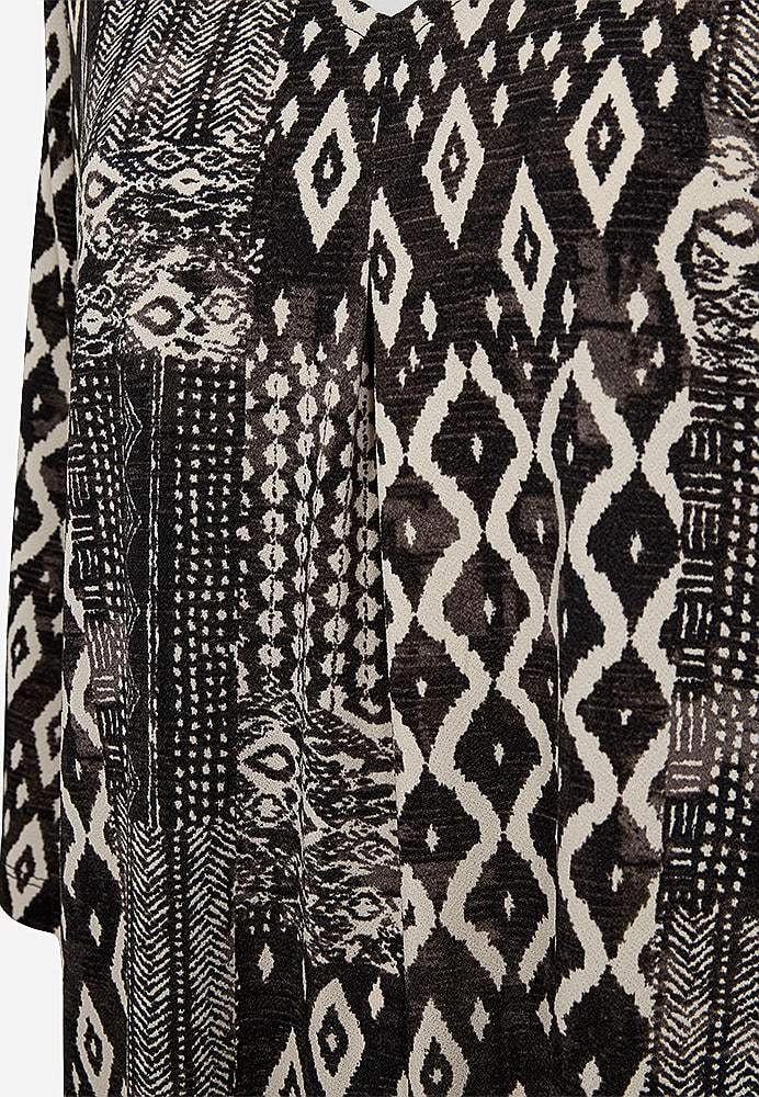 Mönstrad trikåtunika med fickor