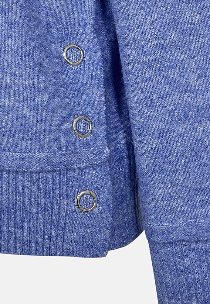 Stickad tröja med krage