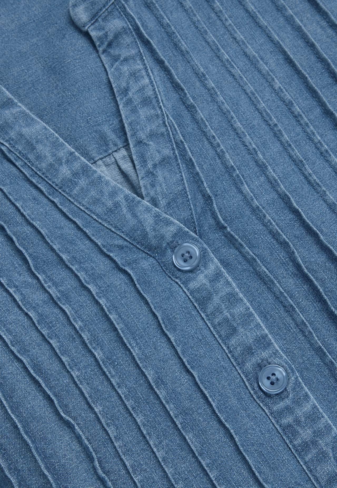 Luftig tunika i lätt denim med fickor