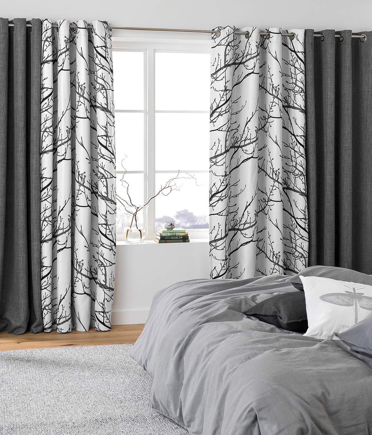 Mörkläggningsgardin enfärgad Ellen 2-pack
