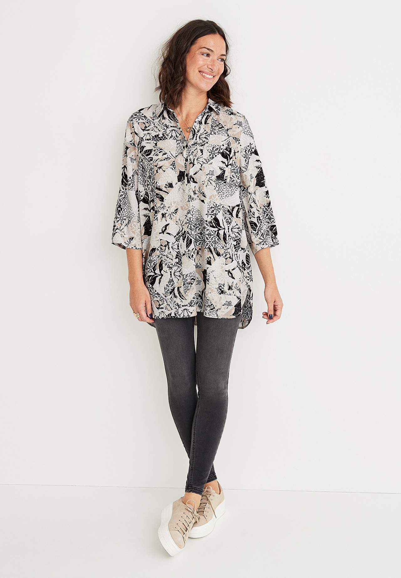 Tunika med 3/4-ärmar