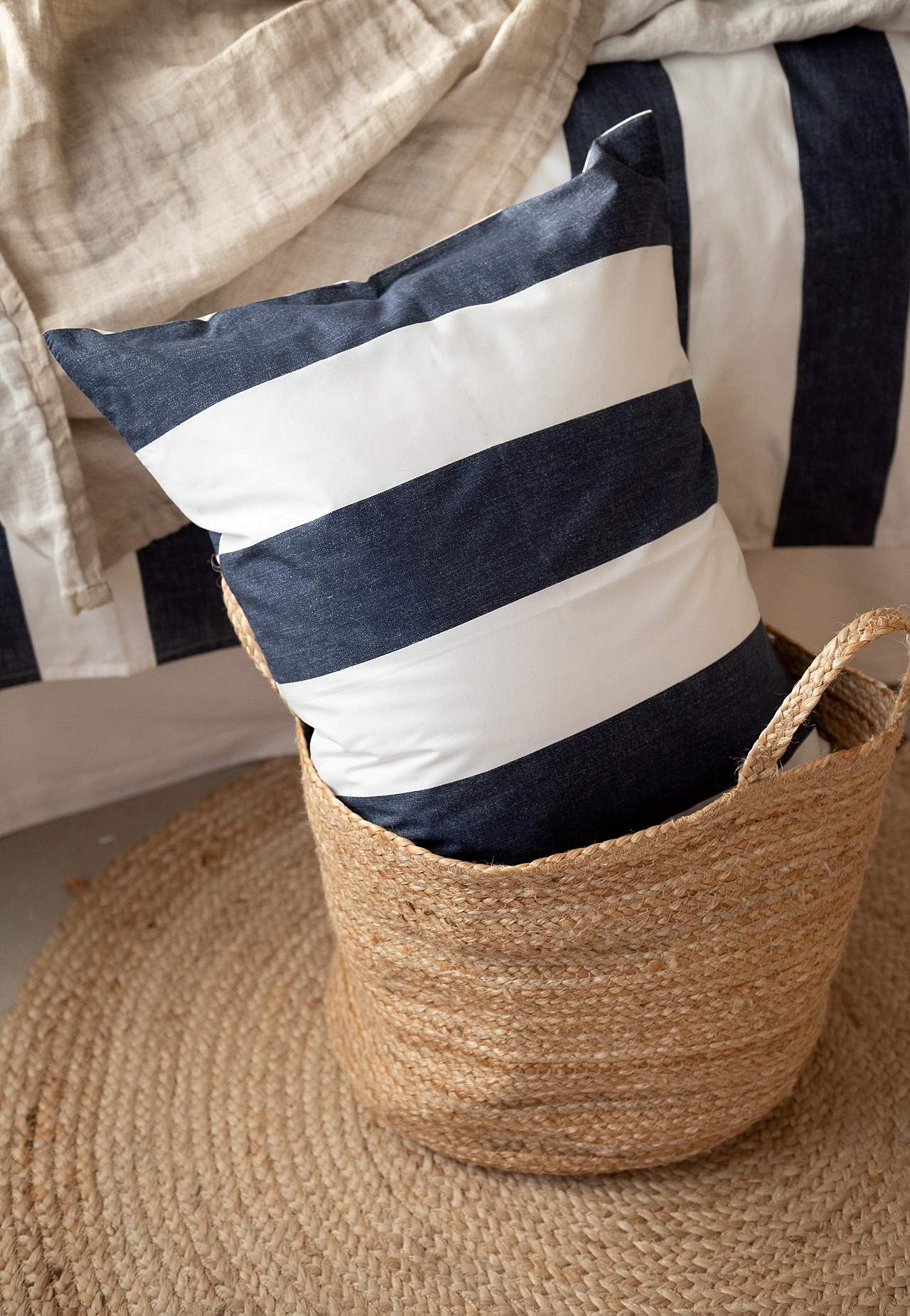 Randigt påslakanset Block stripe
