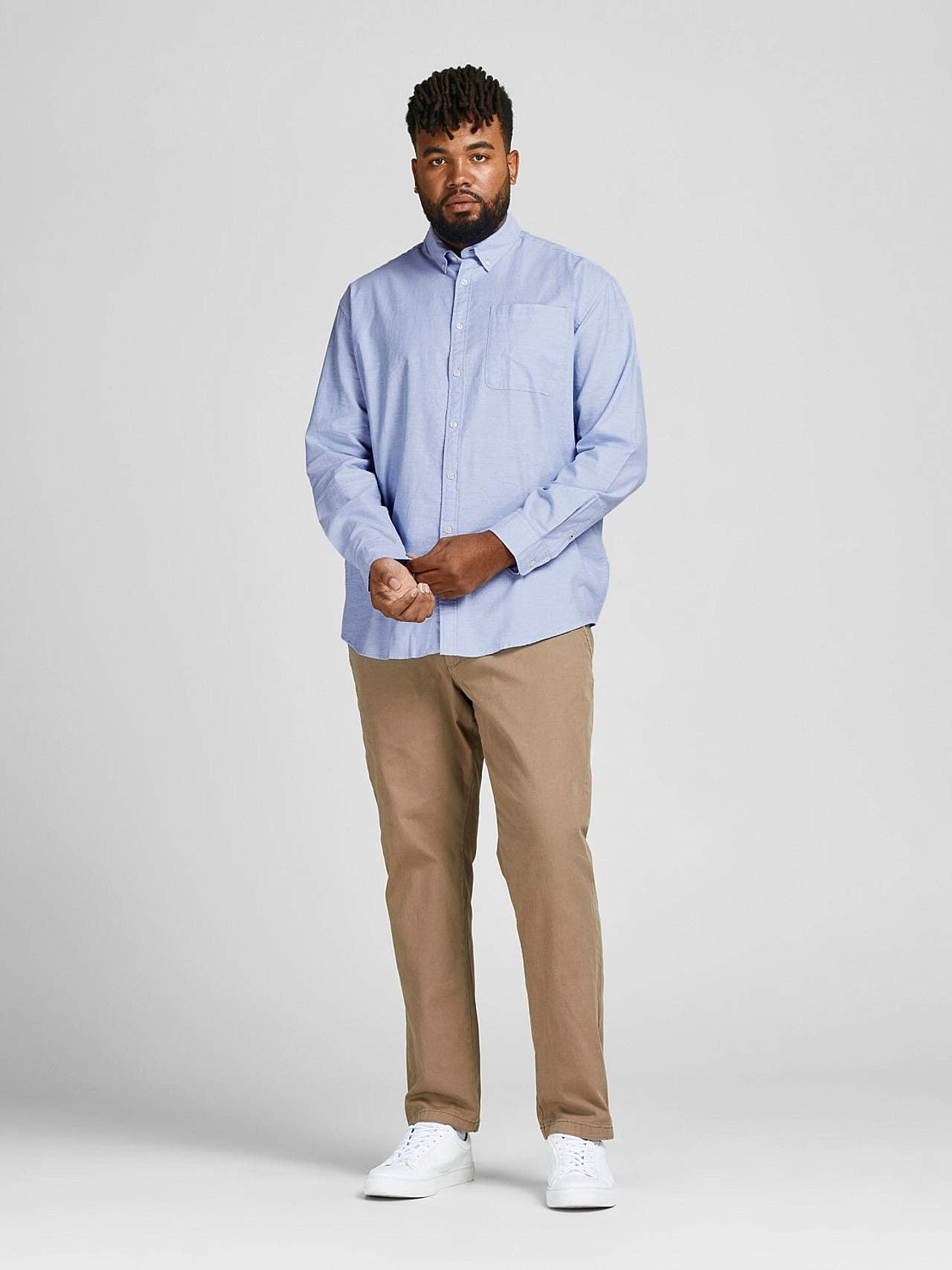 Stilren skjorta med button down-krage