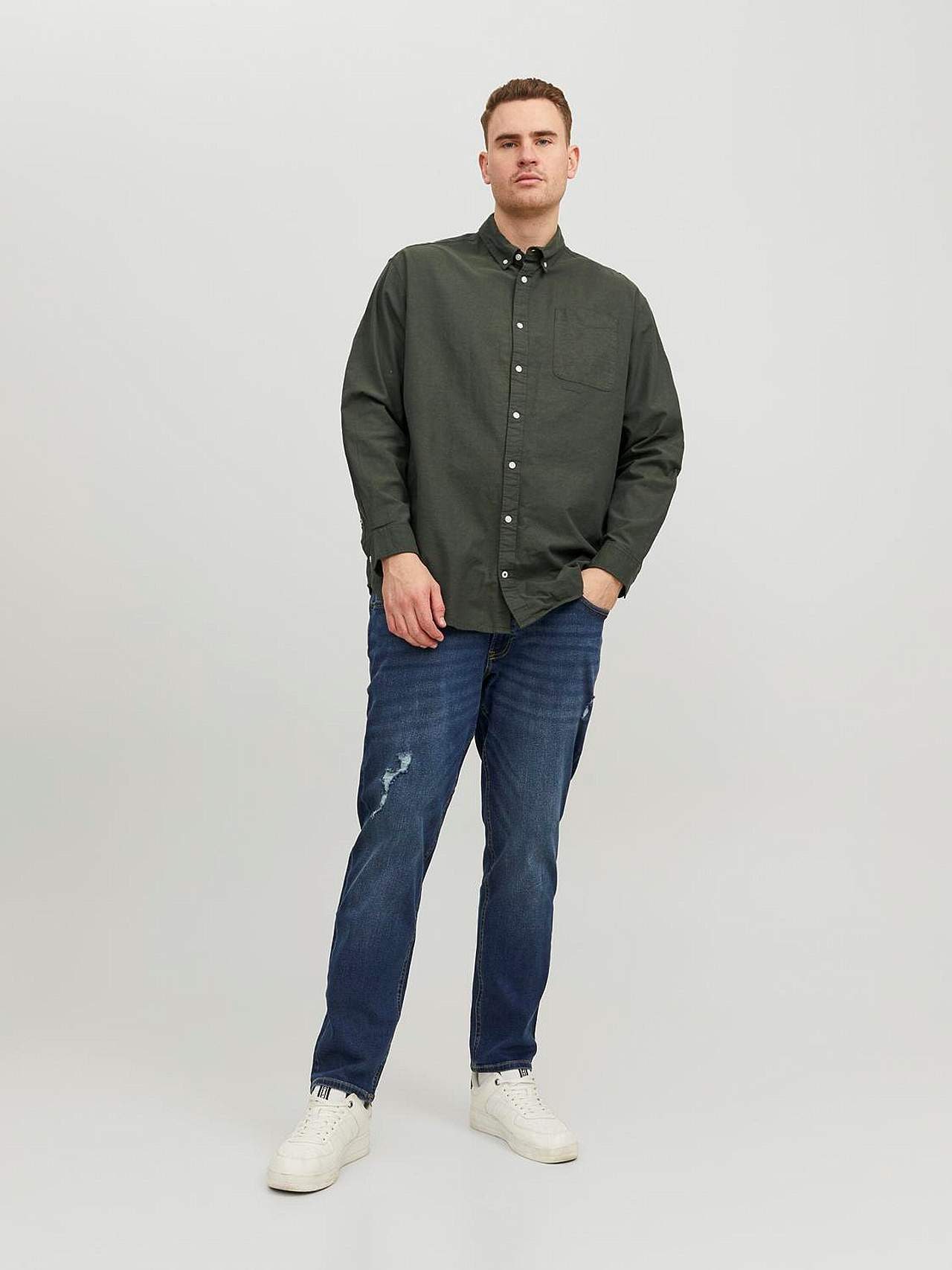 Stilren skjorta med button down-krage