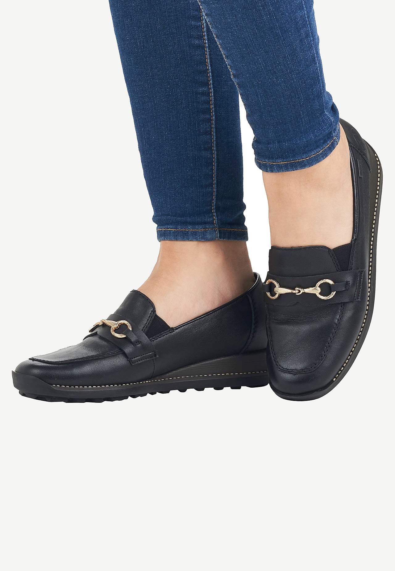Vattenavvisande skinnloafer