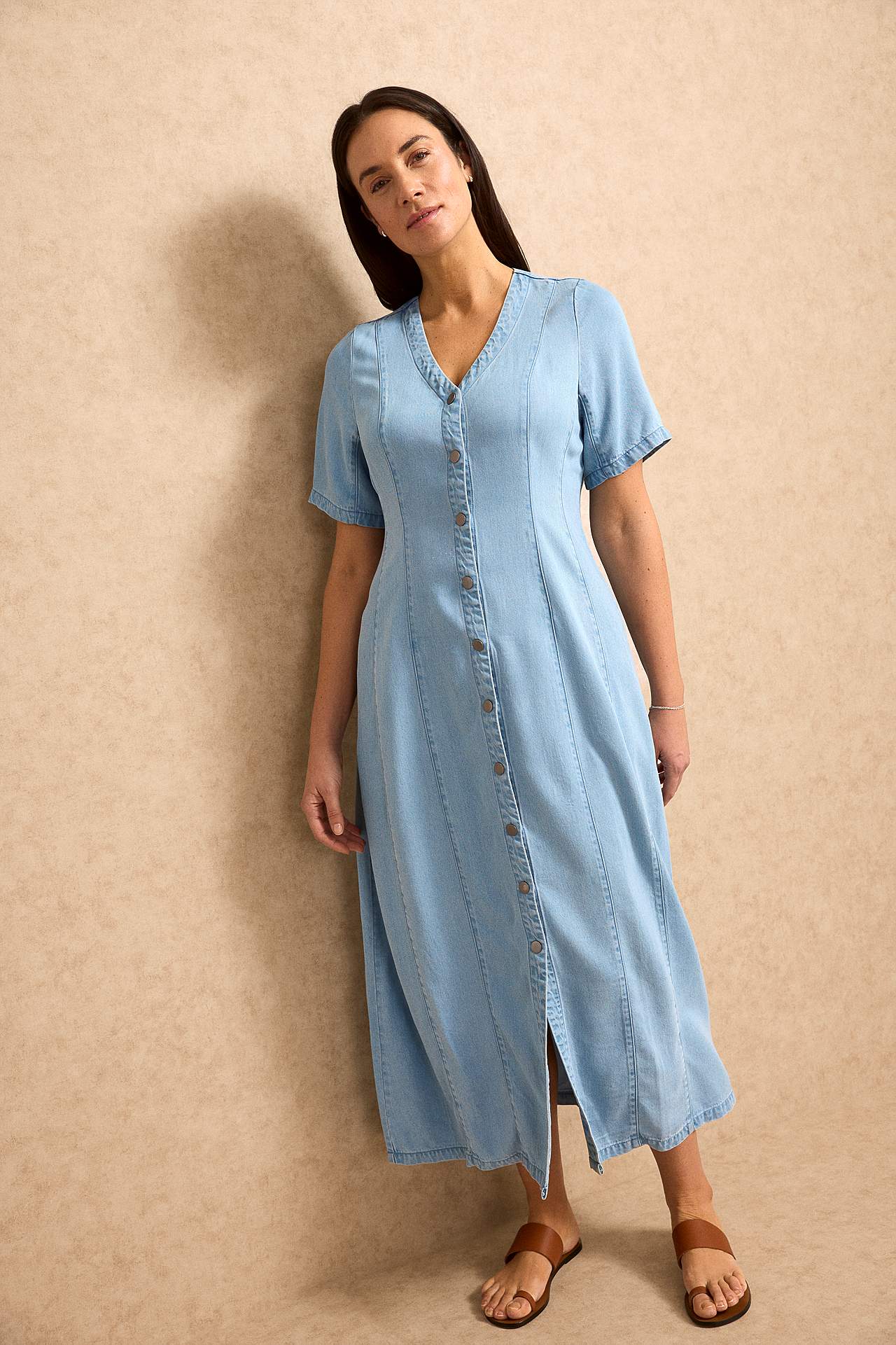 Supermjuk Premium denimklänning