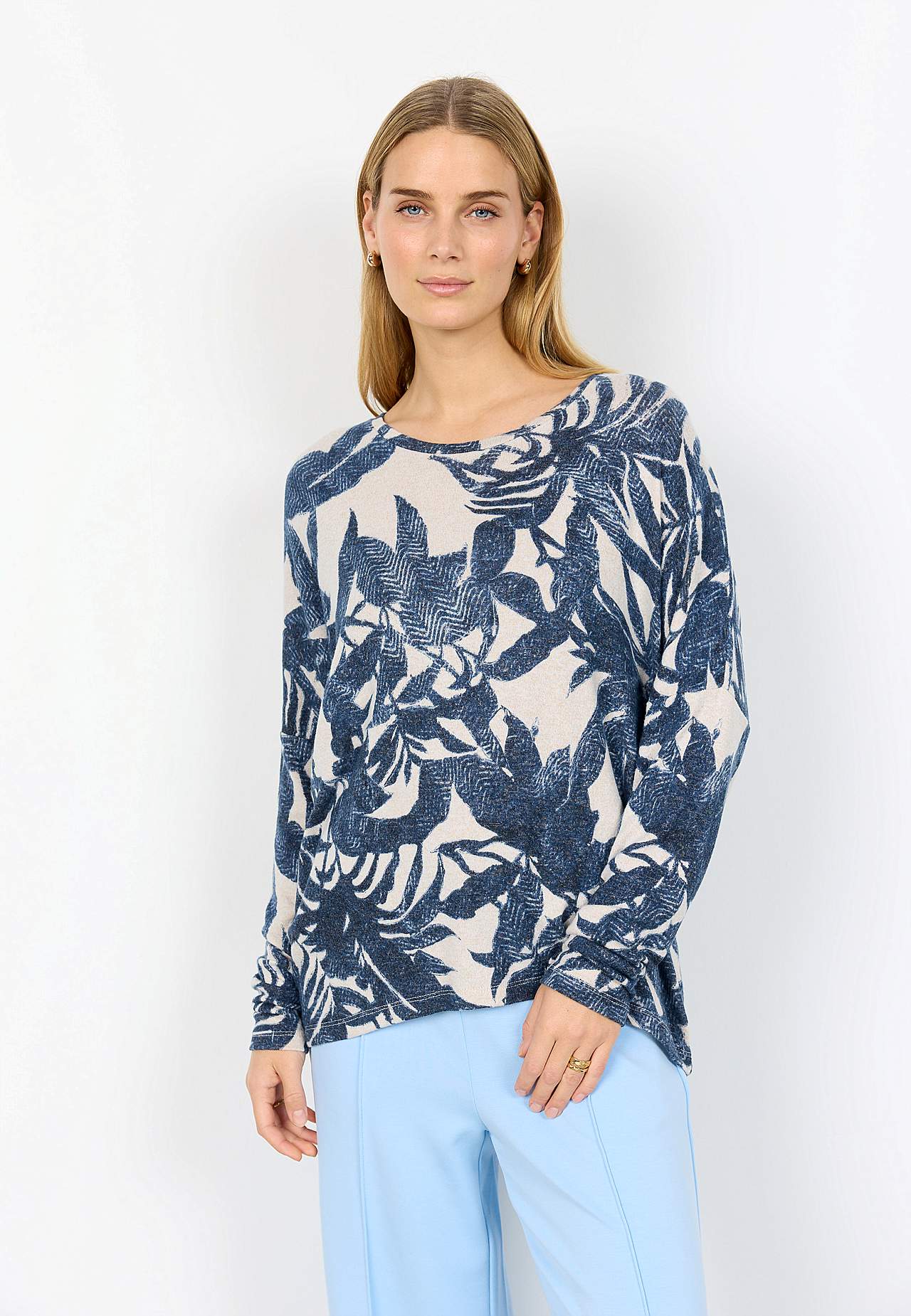 Supermjuk, mönstrad trikåtopp