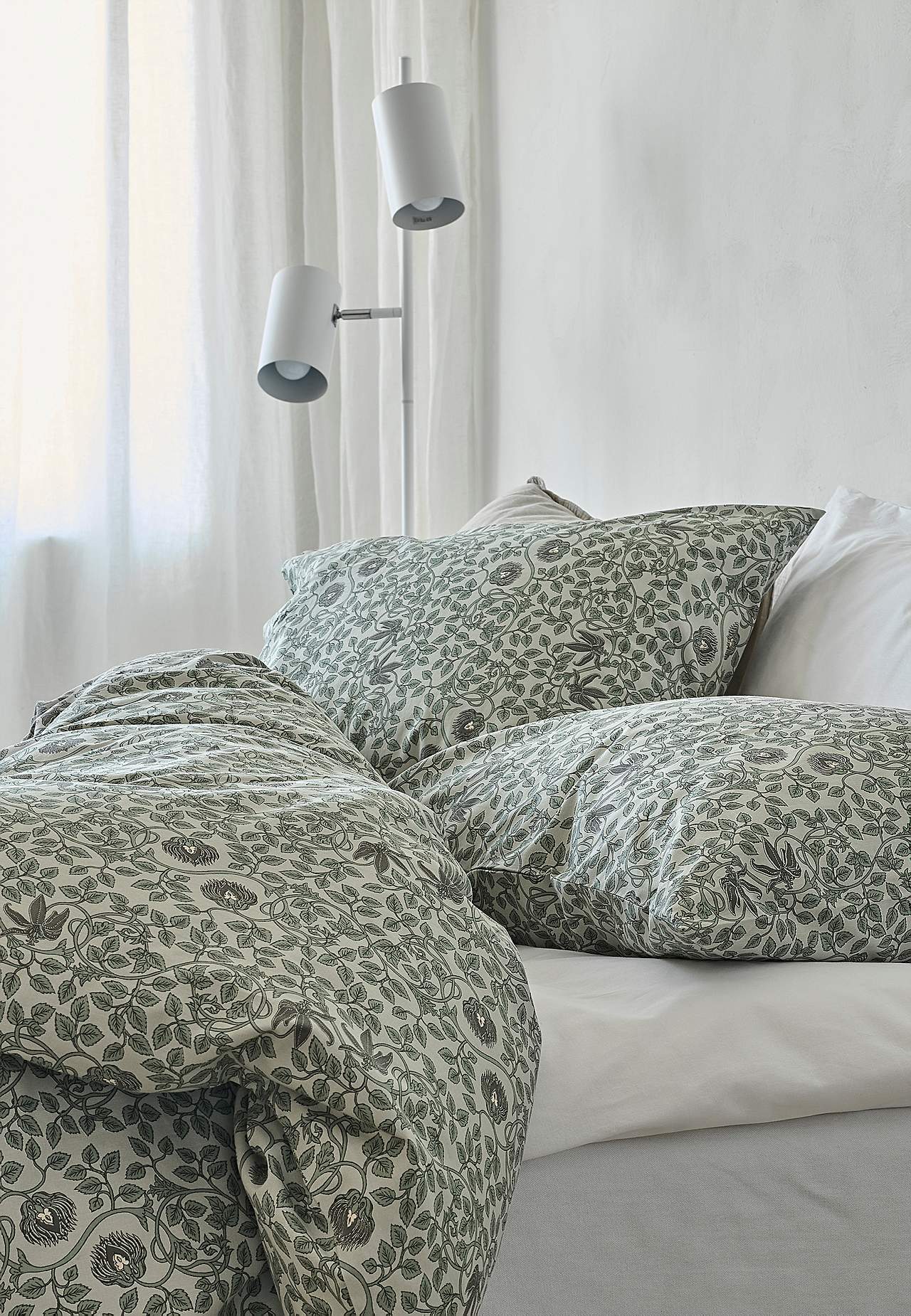 Småblommigt påslakanset 150x210 cm