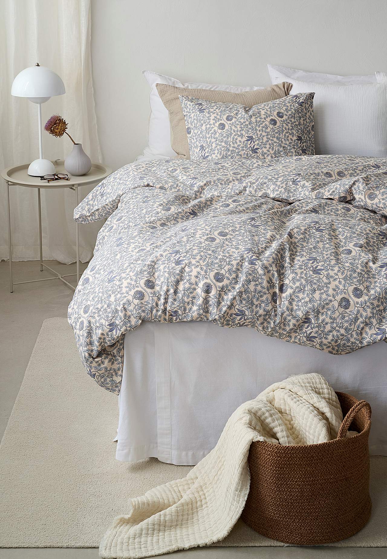 Småblommigt påslakanset 150x210 cm