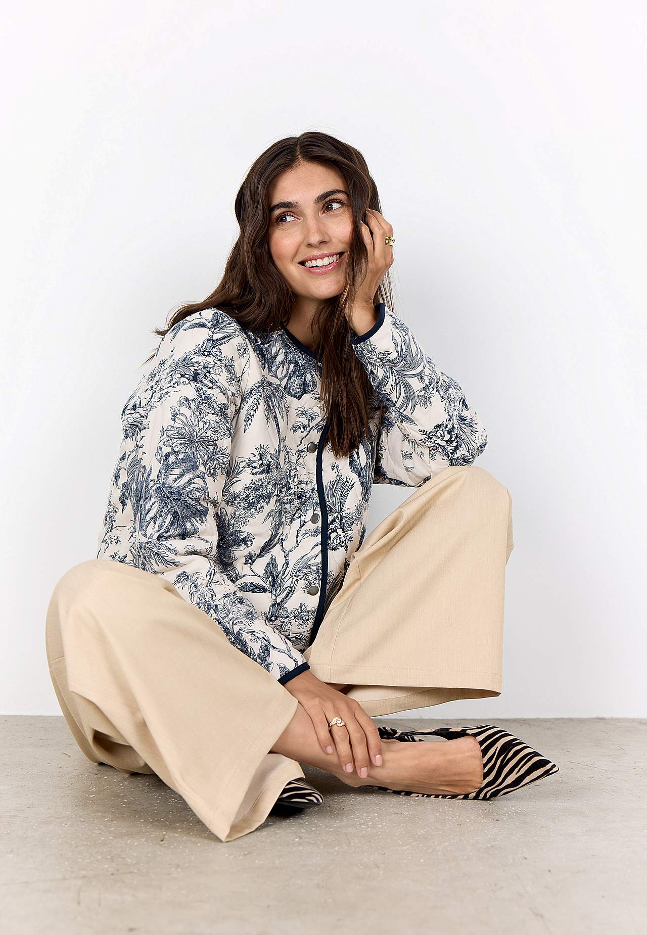 Vändbar, quiltad jacka