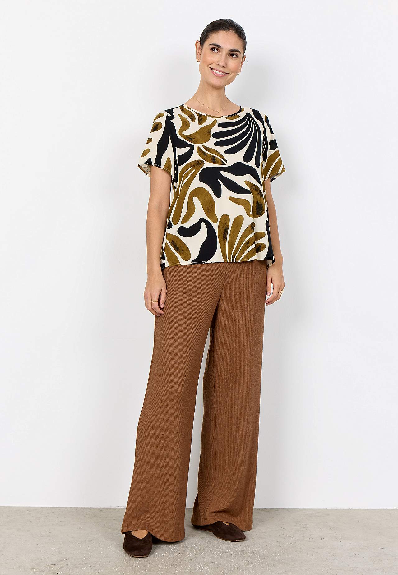 Vävd, mönstrad viskosblus