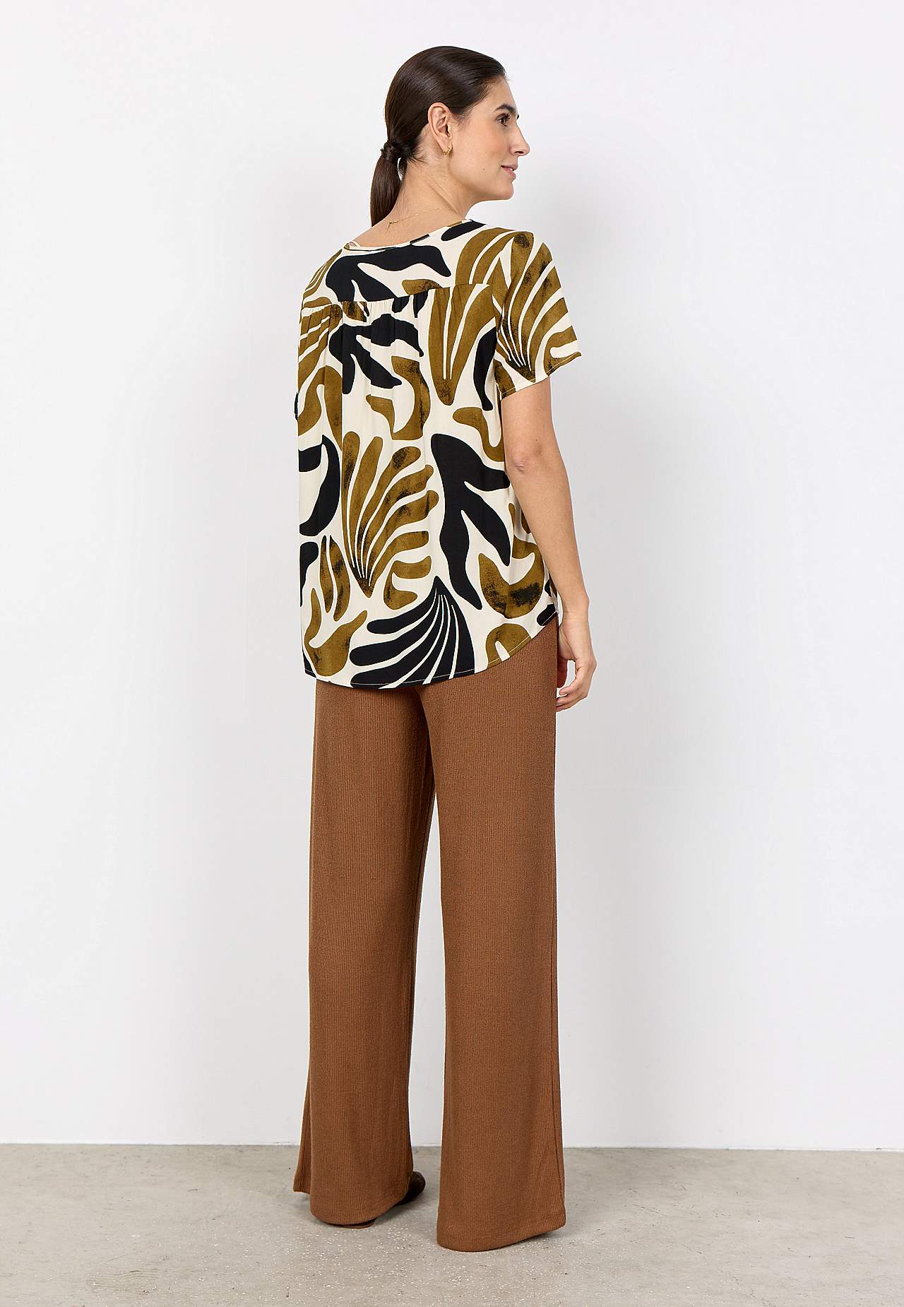 Vävd, mönstrad viskosblus