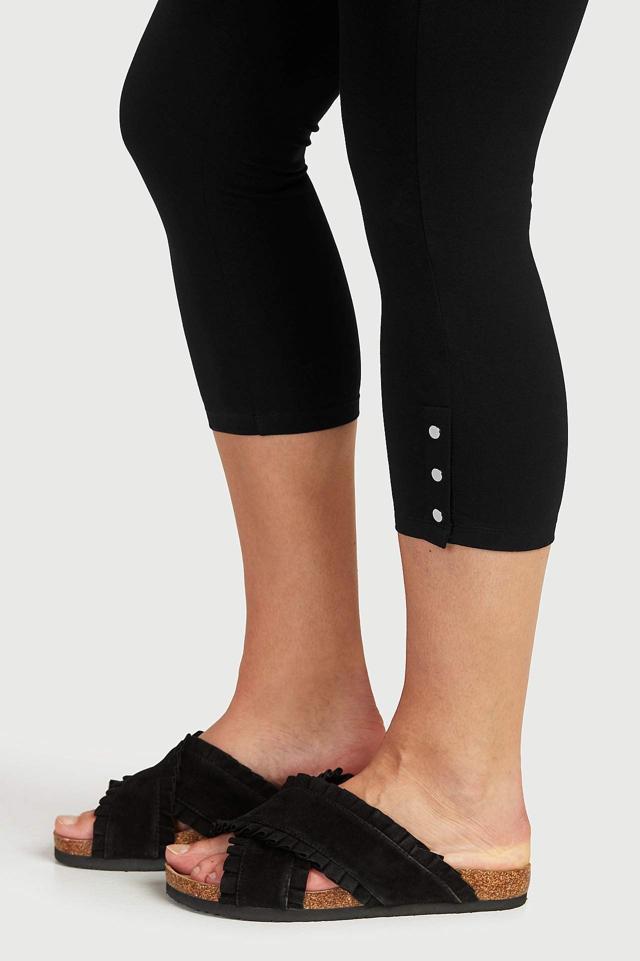Caprileggings med fina knappdetaljer Milly 2-pack