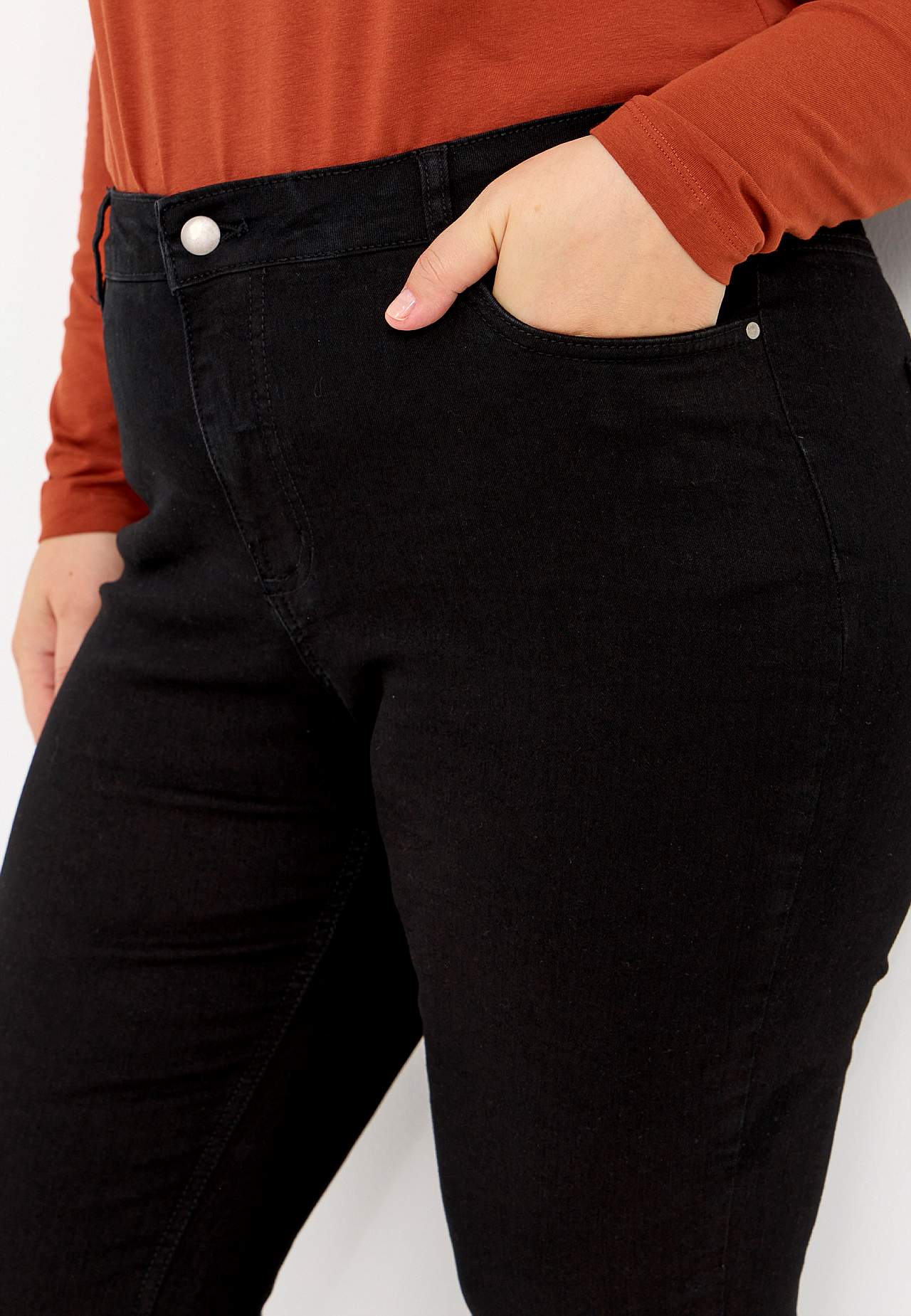 Stretchjeans med rakt ben - tre längder