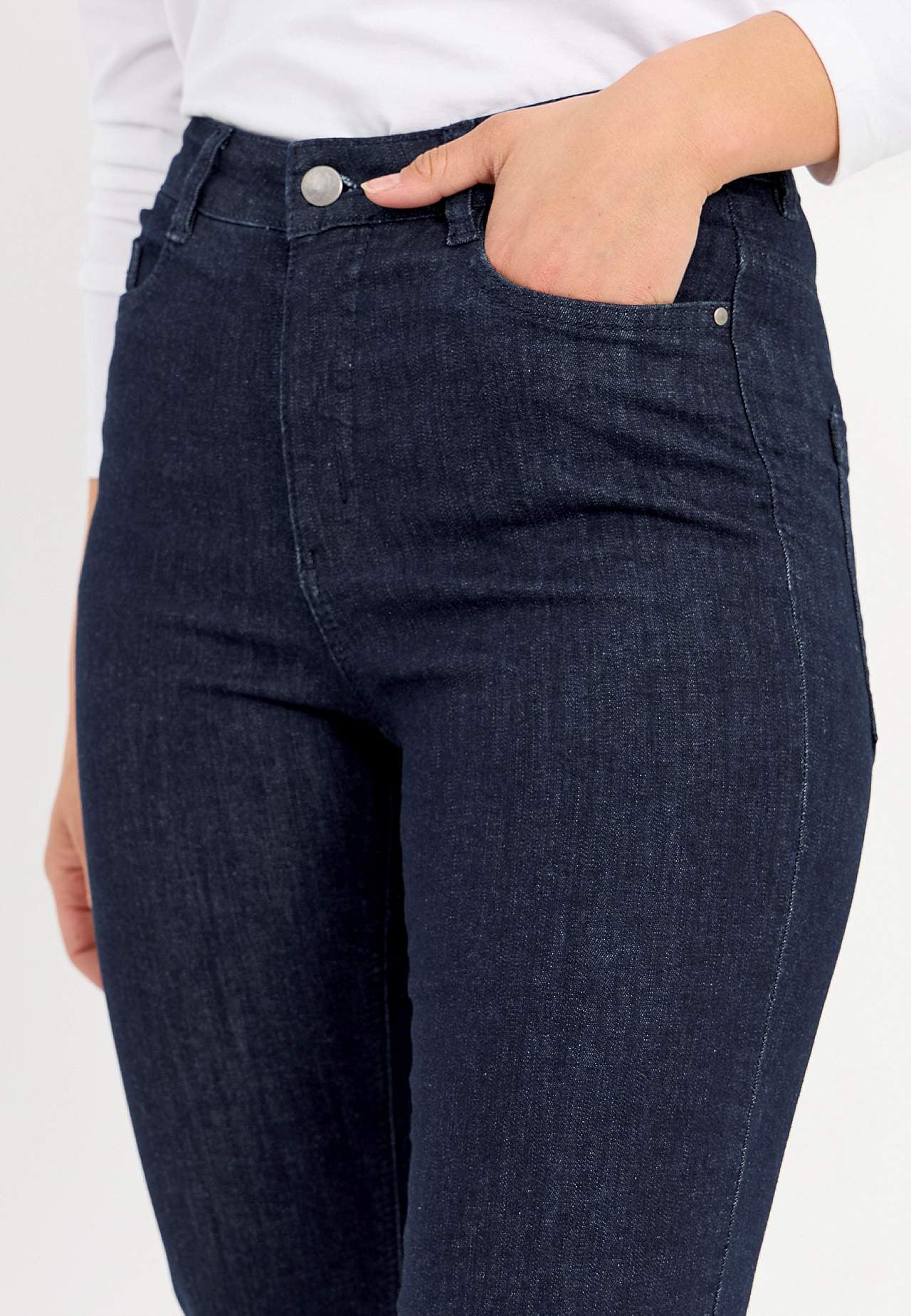 Stretchjeans med rakt ben - tre längder
