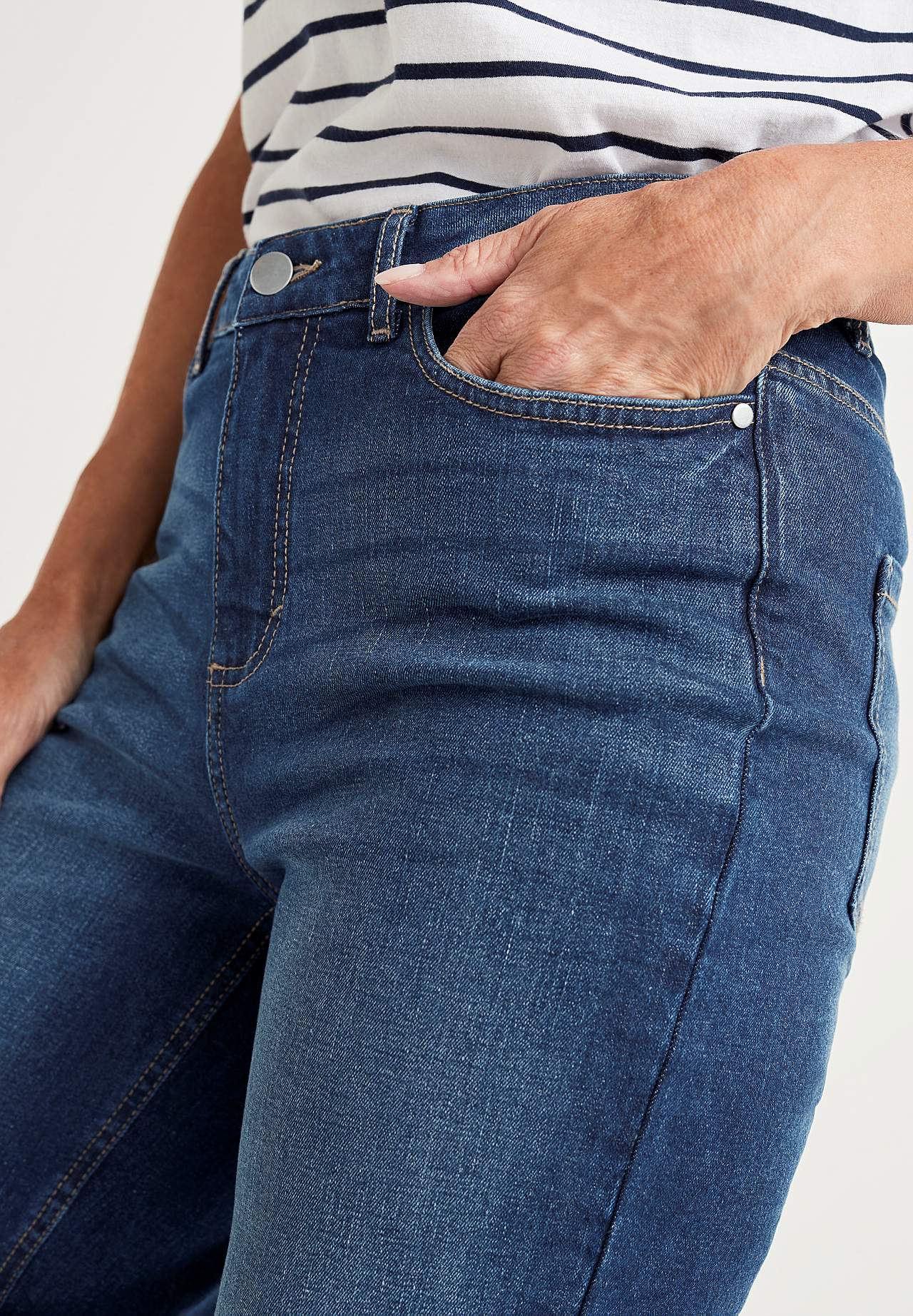 Jeansshorts med bekväm stretch