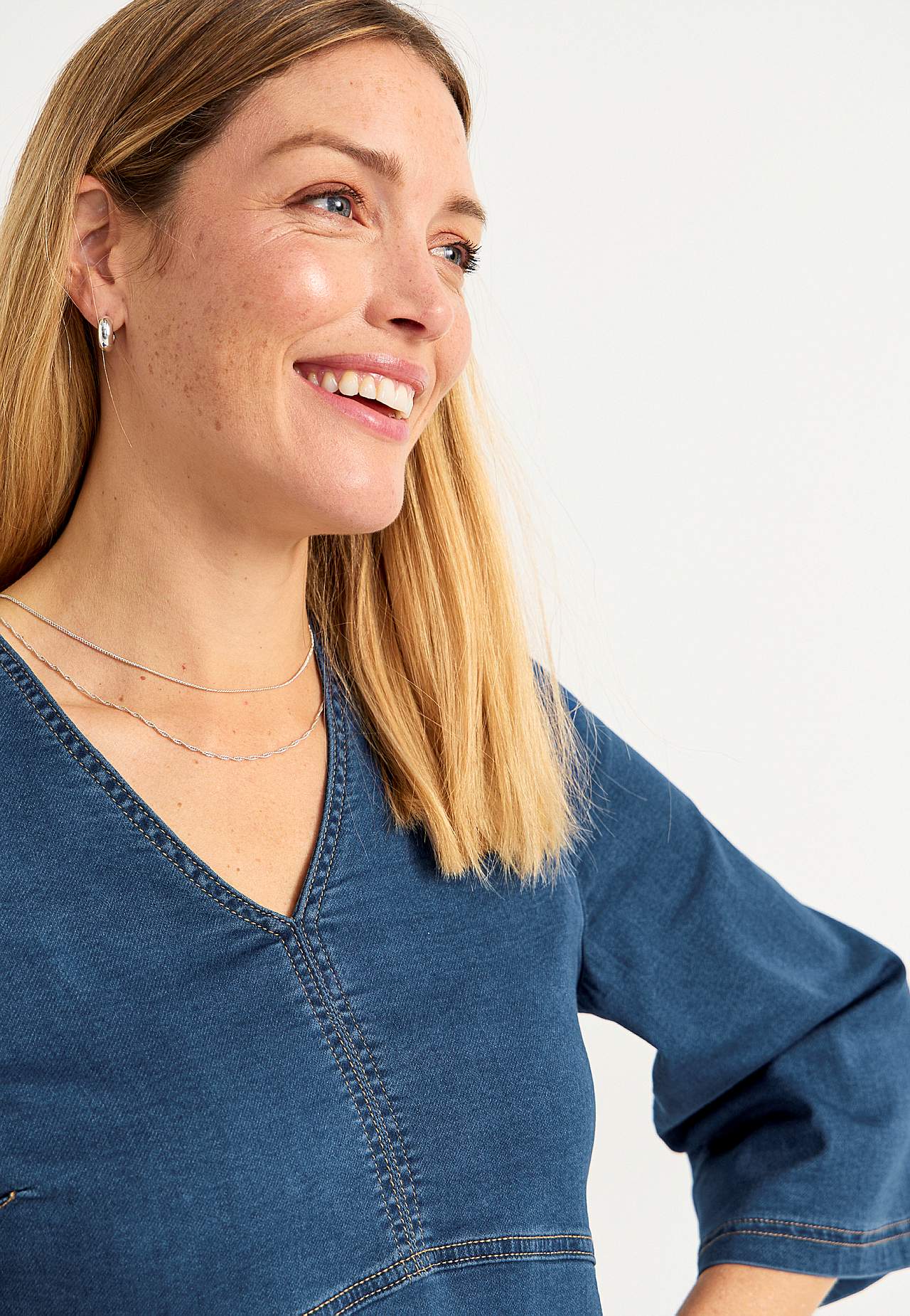 Klänning i denimtrikå Olga