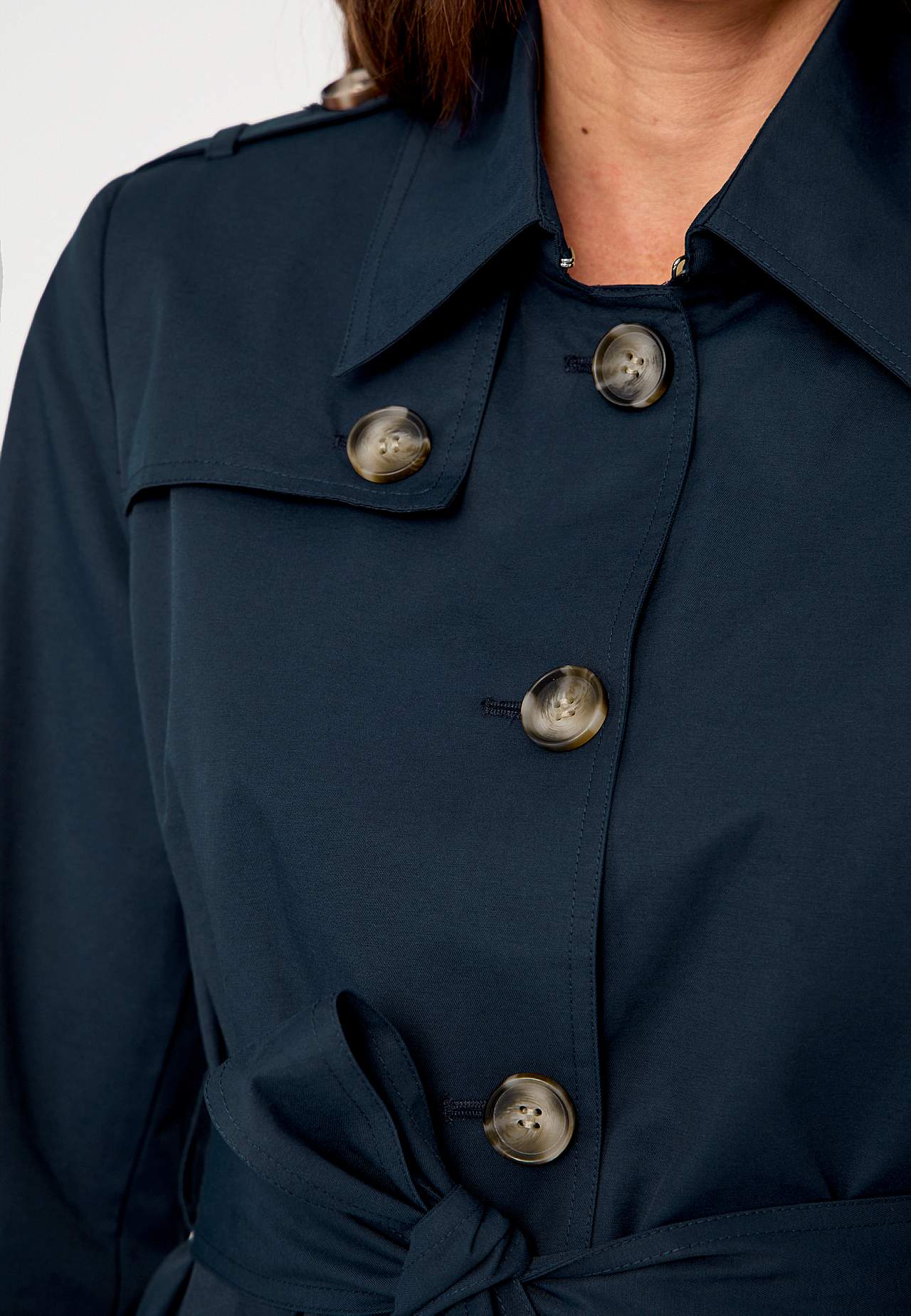 Enkelknäppt trenchcoat