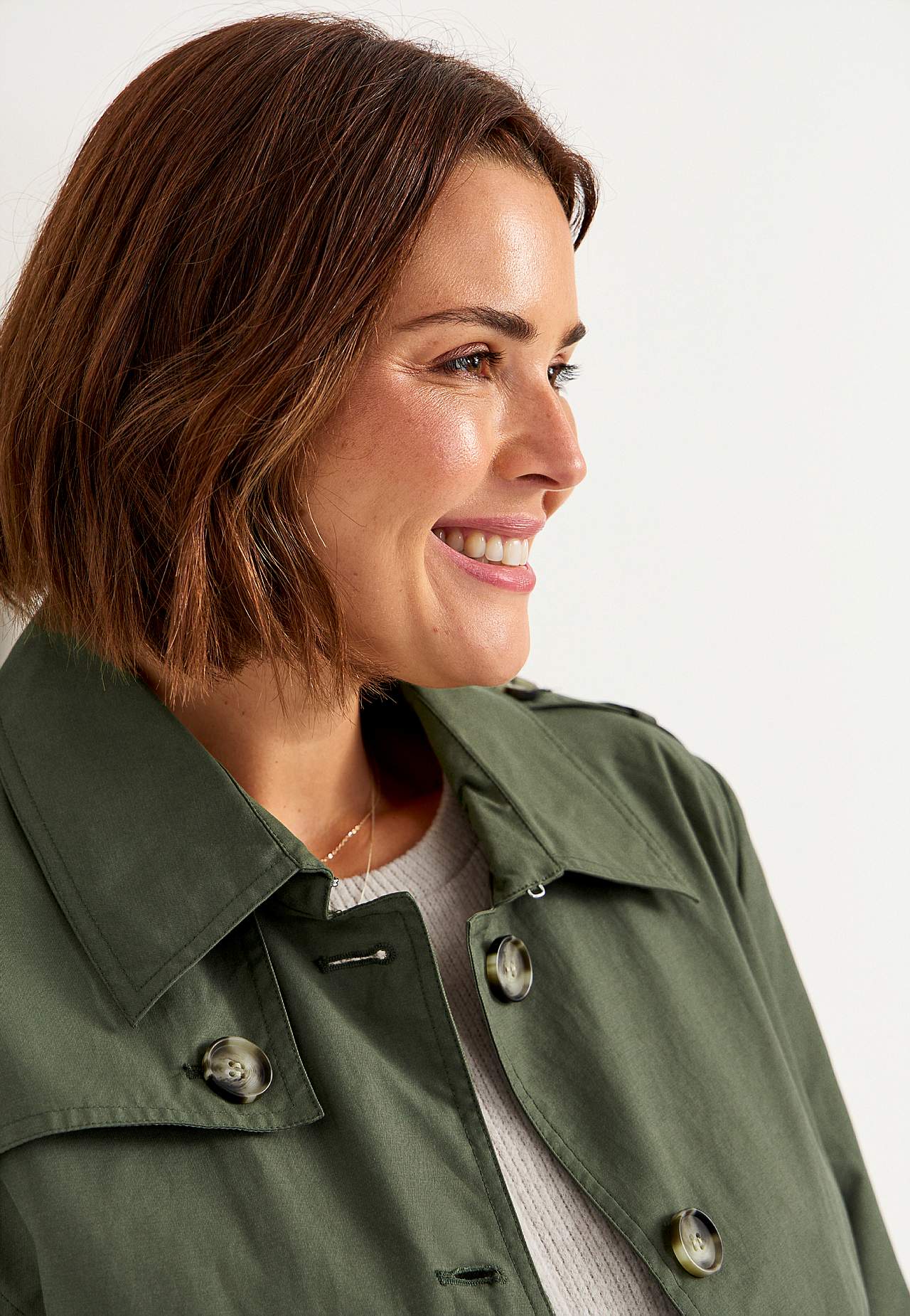Enkelknäppt trenchcoat
