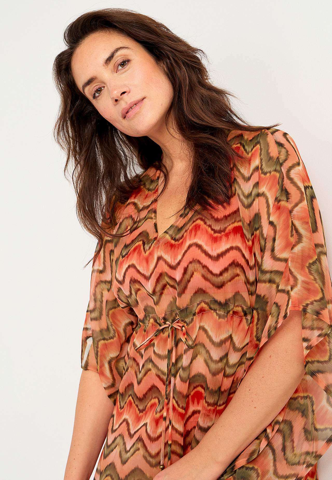 Mönstrad strandkaftan