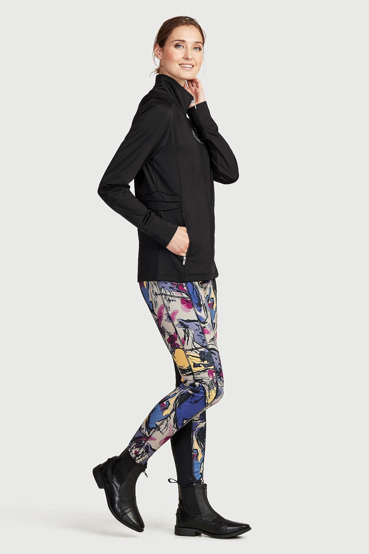 Långärmad tröja med dragkedja